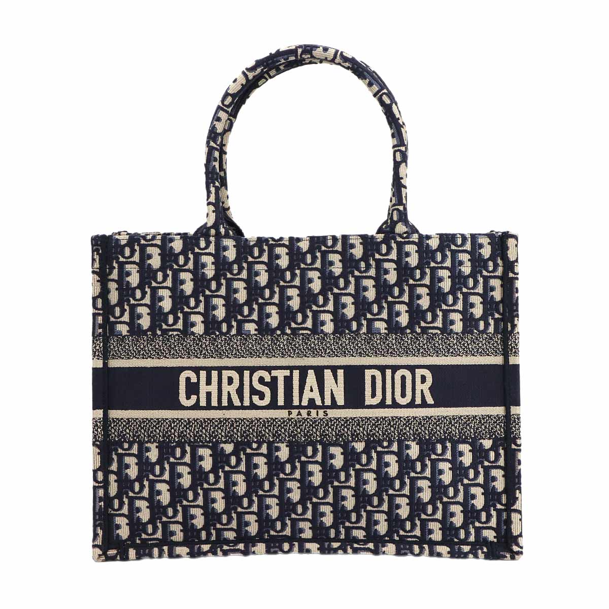 Christian Dior オブリーク ブック トート ミディアム バッグ キャンバス ネイビー M1296ZRIW Book Tote Medium クリスチャン ディオール 90303774