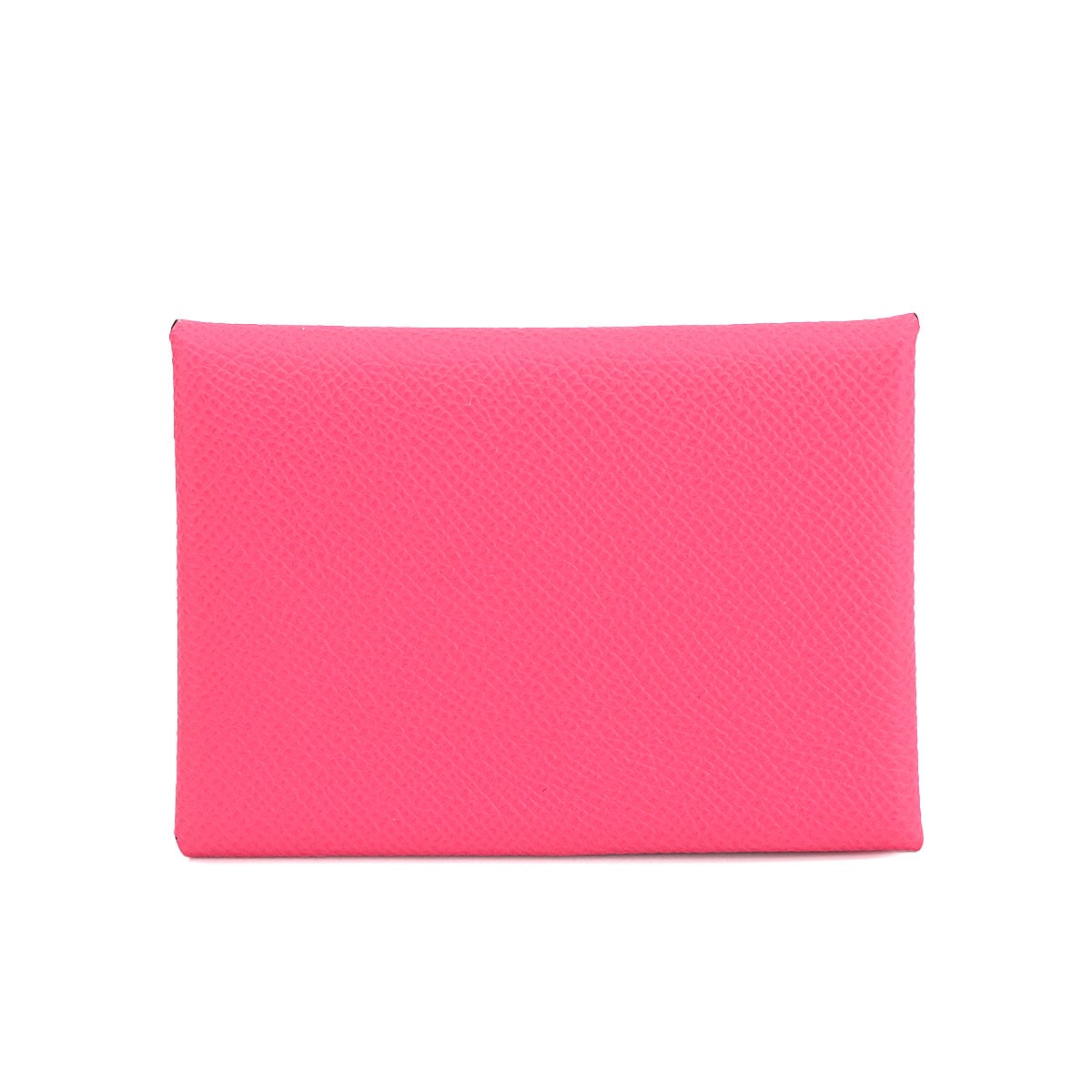 HERMES カルヴィ デュオ カードケース エプソン ローズアザレ B刻印 シルバー 金具 Calvi Duo Card Case エルメス 90304507