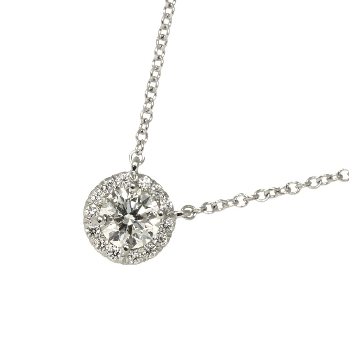 TIFFANY&CO. ソレスト ダイヤ 0.32ct J/VVS2/3EX ネックレス 40cm Pt プラチナ Diamond Necklace【鑑定書付き】ティファニー 90297635