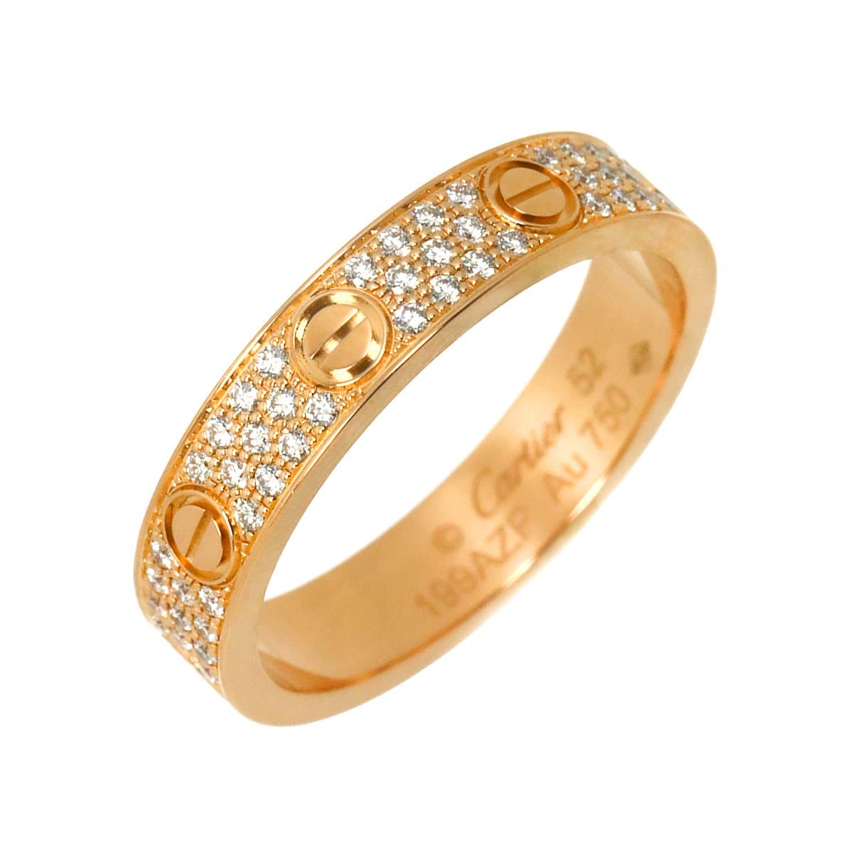 Cartier ハッピーバースデー ロゴ SM #56 リング Pt プラチナ 指輪