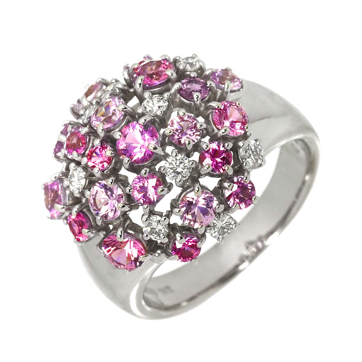 TASAKI 14号 リング サファイヤ ダイヤ 0.26ct K18 WG ホワイトゴールド 750 指輪 田崎真珠 Sapphire Ring タサキ 90302552