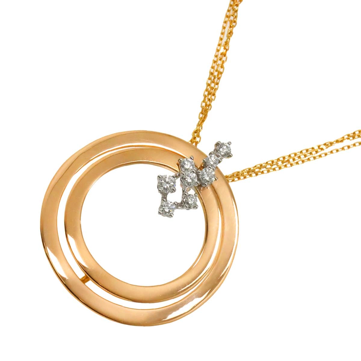 DAMIANI ソフィアローレン ダイヤ ネックレス 50cm K18 WG PG ホワイト ピンクゴールド 750 Necklace ダミアーニ 90302563