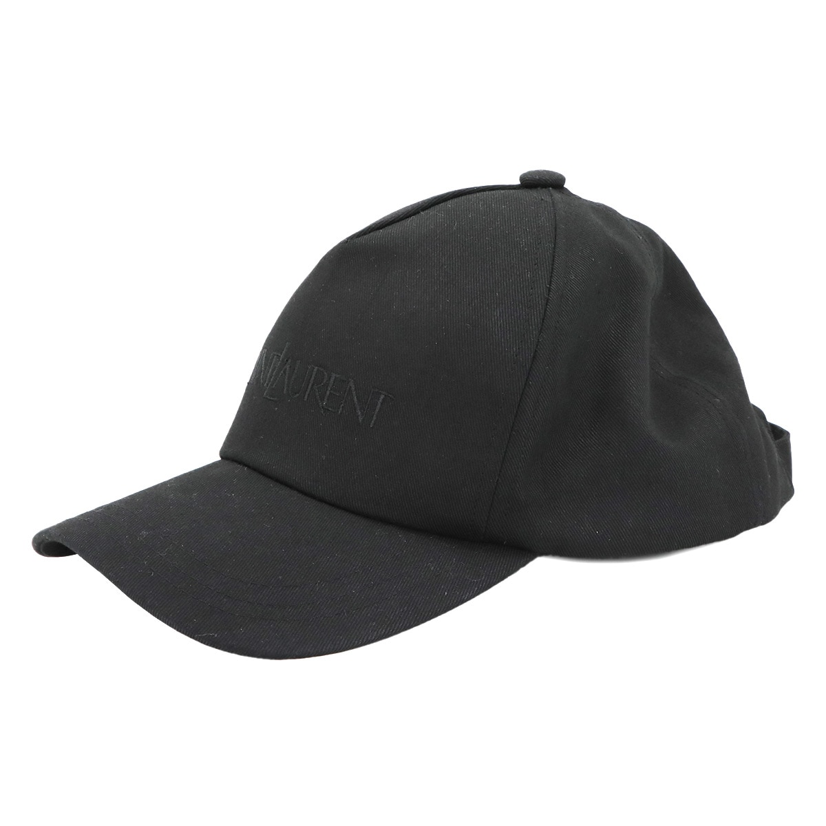 SAINT LAURENT キャップ 帽子 コットン ブラック 57 Mサイズ Cap サンローラン 90302058