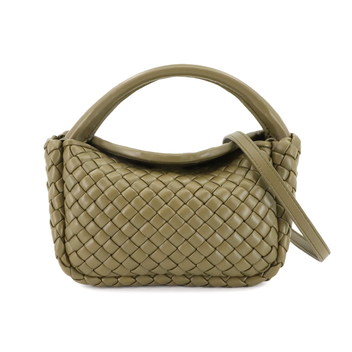 BOTTEGA VENETA イントレチャート コブル スモール 2way ハンド ショルダー バッグ レザー グリーン 805739 Small Cobble ボッテガ ヴェネタ 90304526