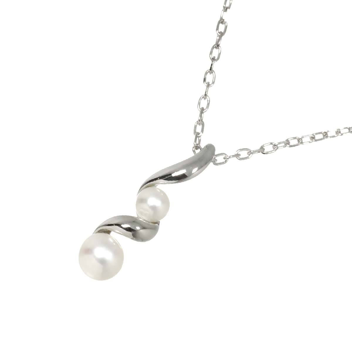 MIKIMOTO アコヤ真珠 7.0-6.5mm ネックレス 42cm K18 WG SV ホワイト