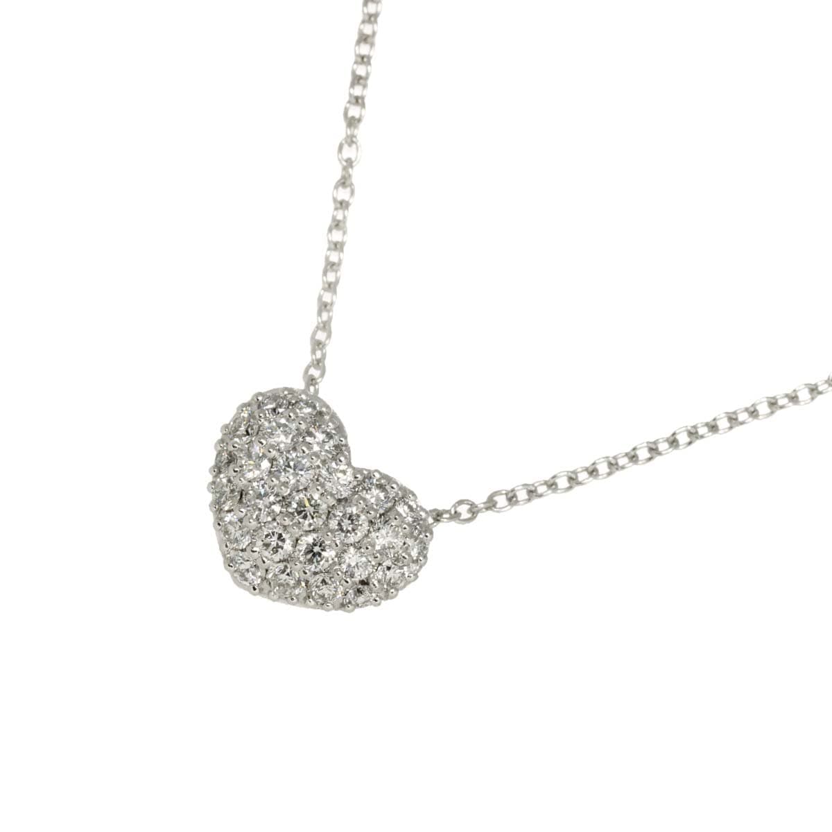 Ponte Vecchio ハート ダイヤ 0.40ct ネックレス 40cm K18 WG ホワイトゴールド 750 Diamond Necklace ポンテヴェキオ 90301326
