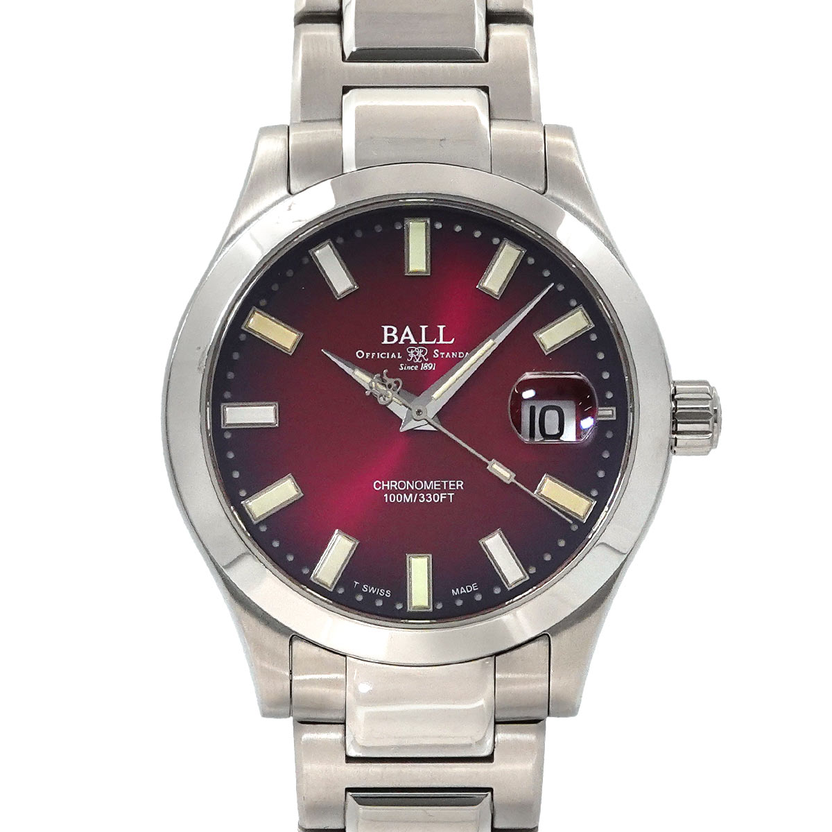 BALL エンジニアIII マーベライト クロノメーター NM9026C メンズ 腕時計 デイト レッド オートマ 自動巻き Engineer III ボール ウォッチ 90304934