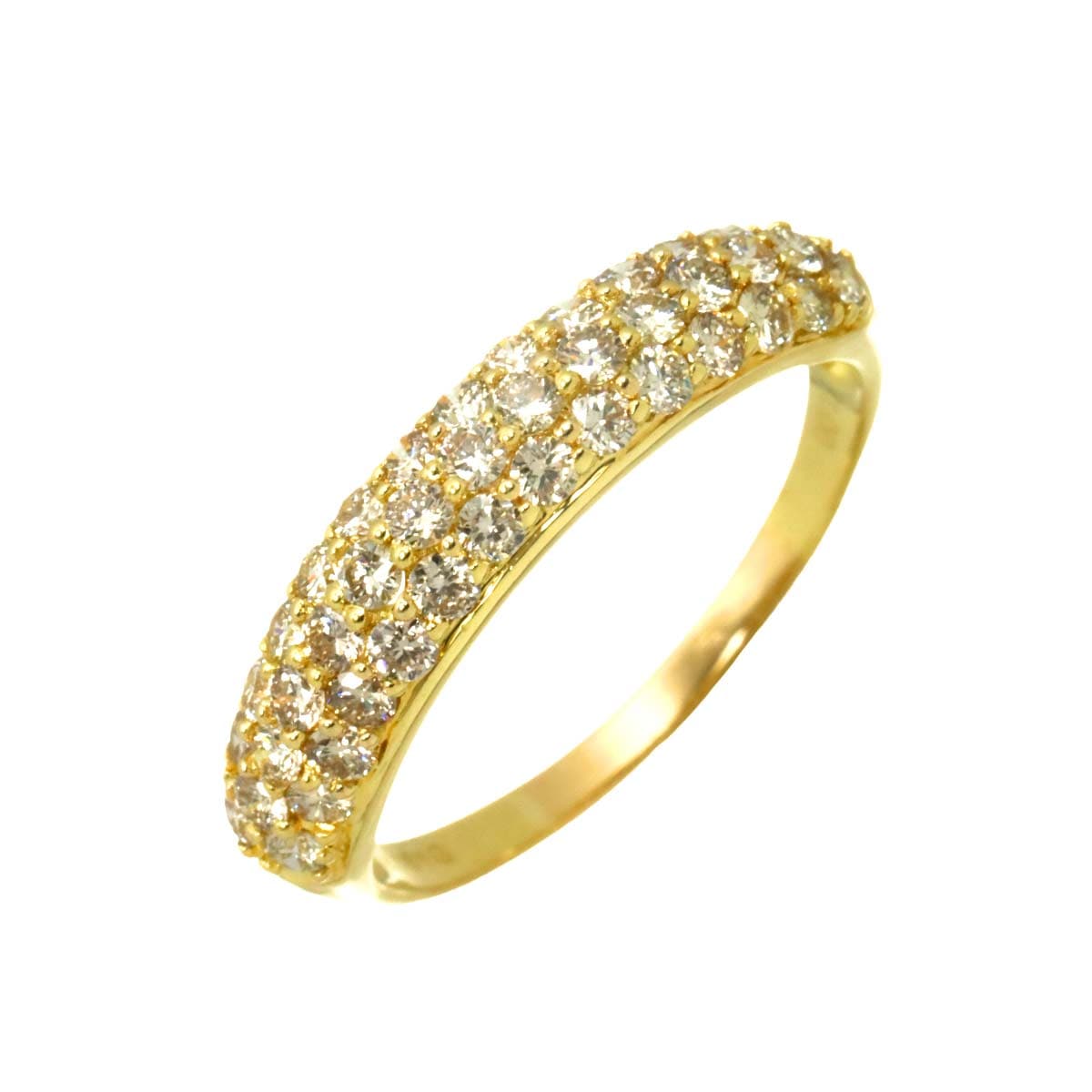リング 17号 ダイヤ 1.00ct K18 YG イエローゴールド 750 指輪 Diamond Ring 90304580