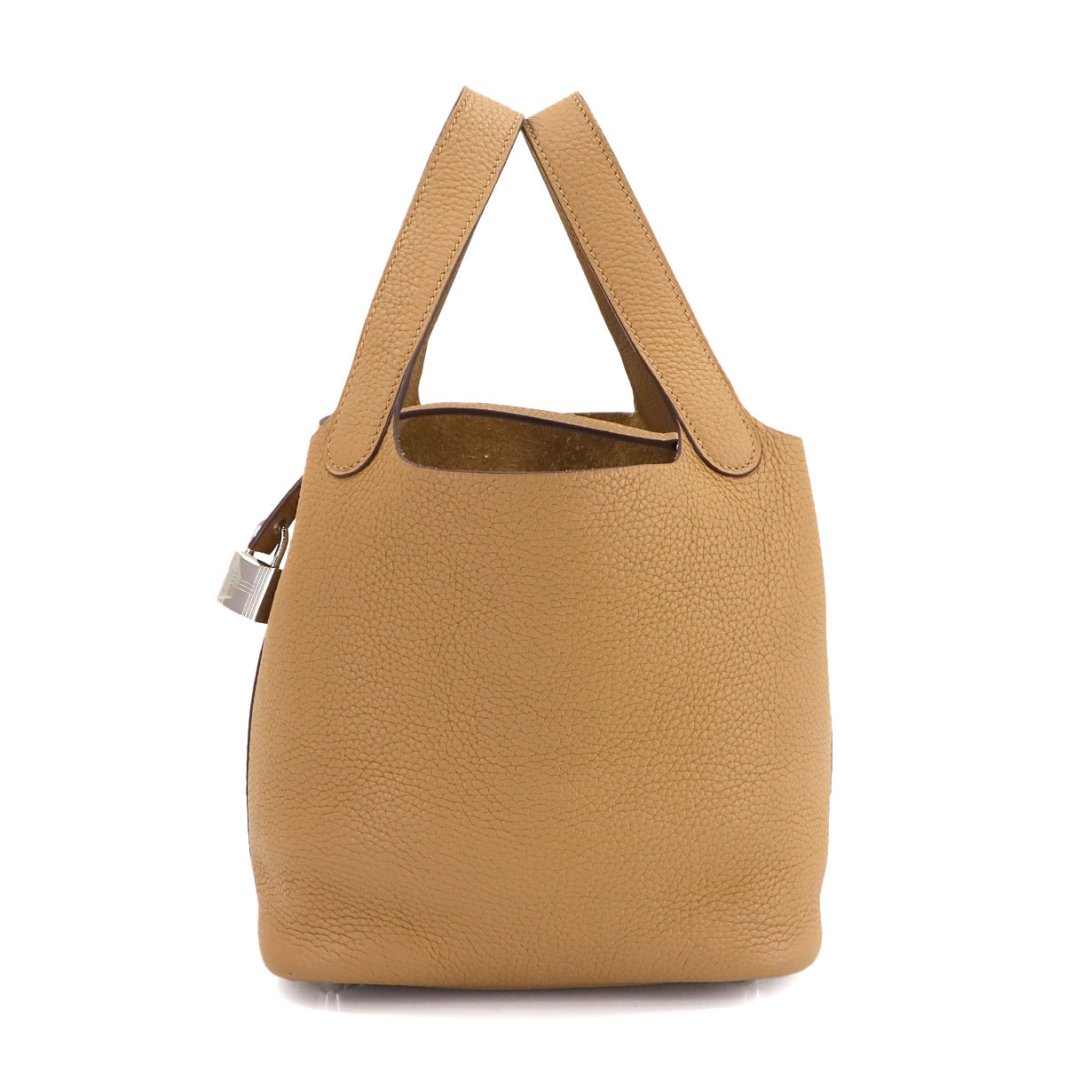 HERMES ピコタンロック PM ハンド バッグ トリヨンクレマンス ビスケット Z刻印 シルバー 金具 エルメス 90305387