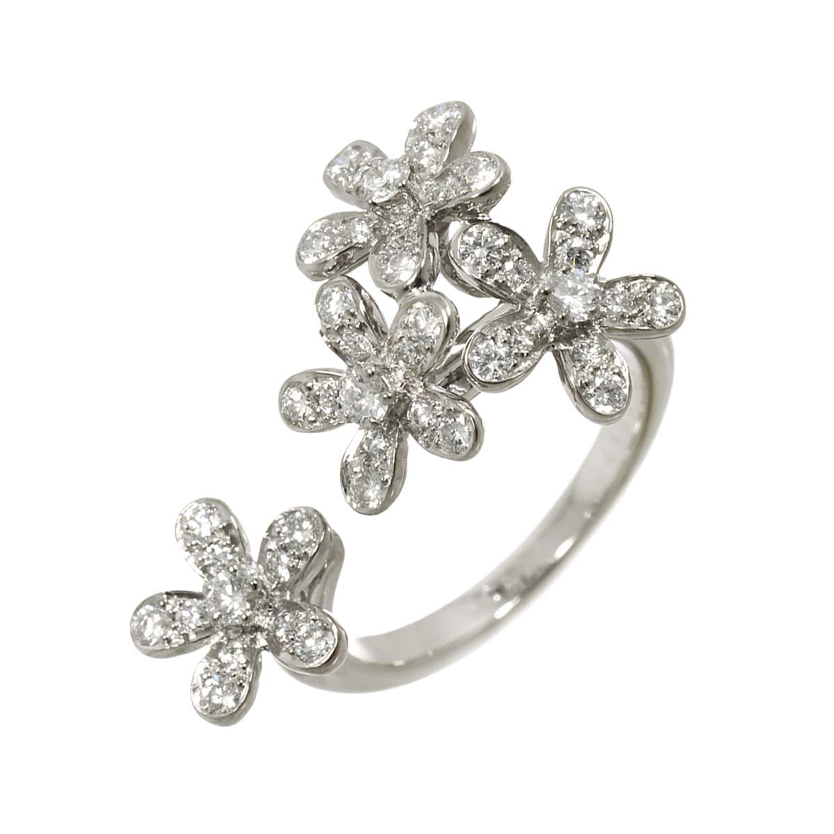 Van Cleef & Arpels ソクラテス アントレ レ ドア #54 リング ダイヤ K18 WG 750 Socrate Ring ヴァンクリーフ & アーペル 90299721