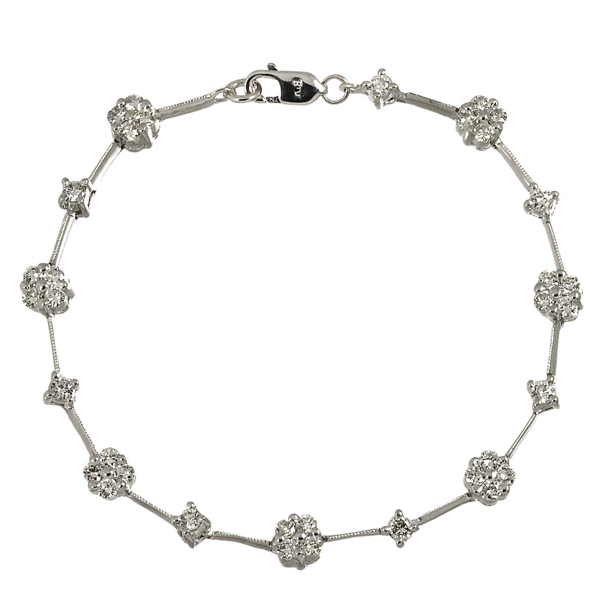 Ponte Vecchio ダイヤ 1.53ct ブレスレット 14.5cm K18 WG ホワイトゴールド 750 Diamond Bracelet ポンテヴェキオ 90302792