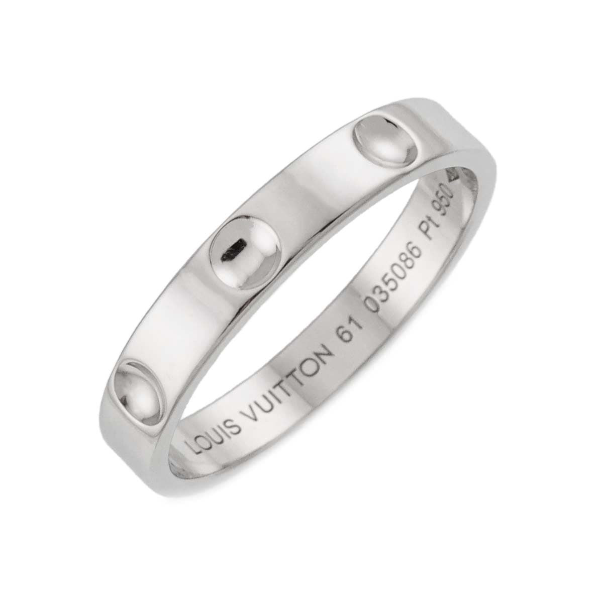 LOUIS VUITTON アリアンス アンプラント #61 リング Pt プラチナ 指輪 Alliance Empreinte Ring ルイ ヴィトン 90303343