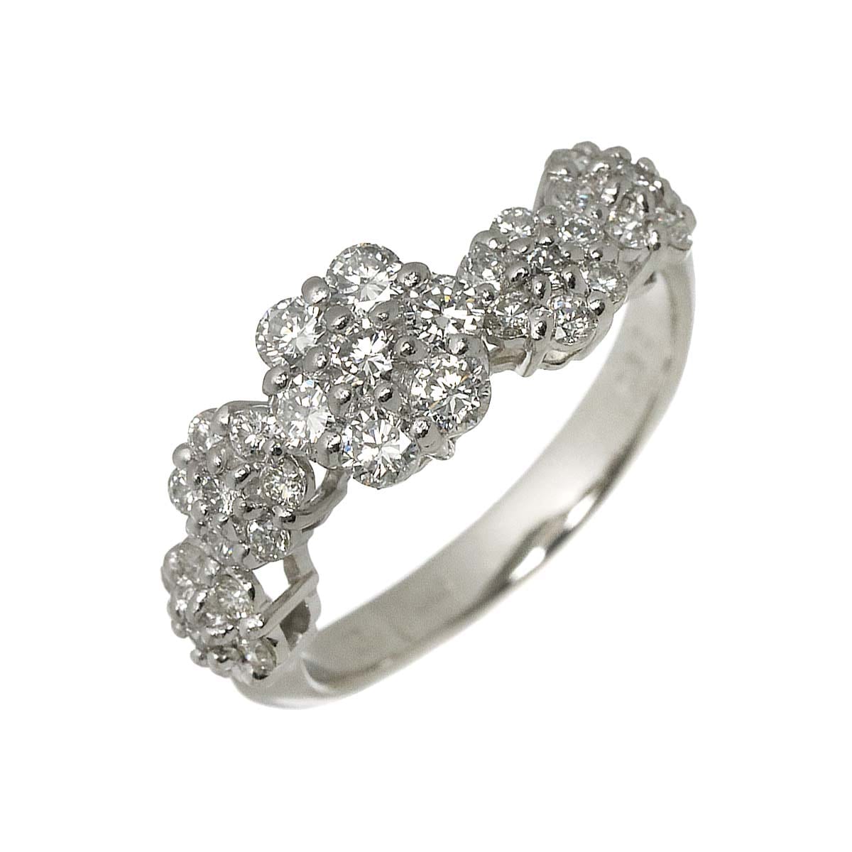 Ponte Vecchio 11号 リング ダイヤ 0.82ct Pt プラチナ 指輪 花 Diamond Ring ポンテヴェキオ 90303697