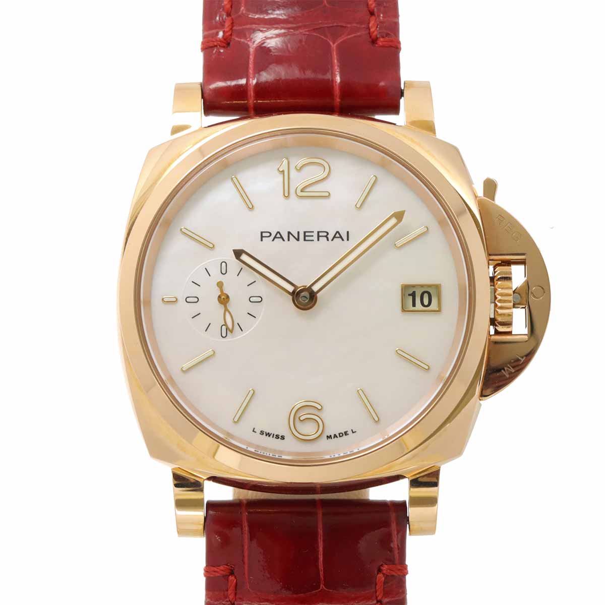 PANERAI ルミノール ドゥエ ゴールドテック マドレペルラ PAM01280 メンズ 腕時計 ホワイトシェル K18PG ピンクゴールド オートマ 自動巻き ウォッチ Luminor パネライ 90304170