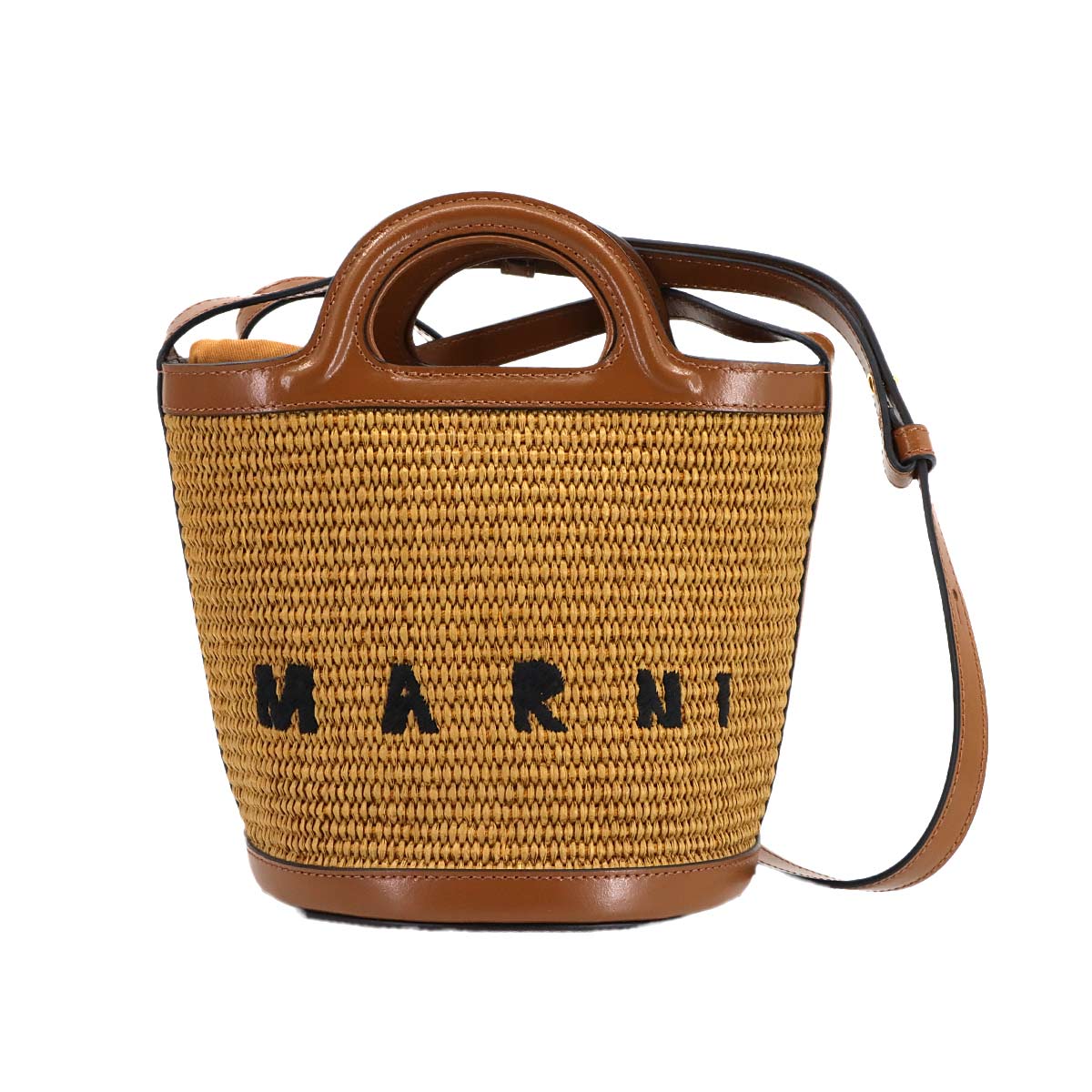 MARNI トロピカリア 2way ショルダー ハンド バッグ ラフィア レザー ブラウン SCMP0056Q1P3860 Tropicalia マルニ 90303842