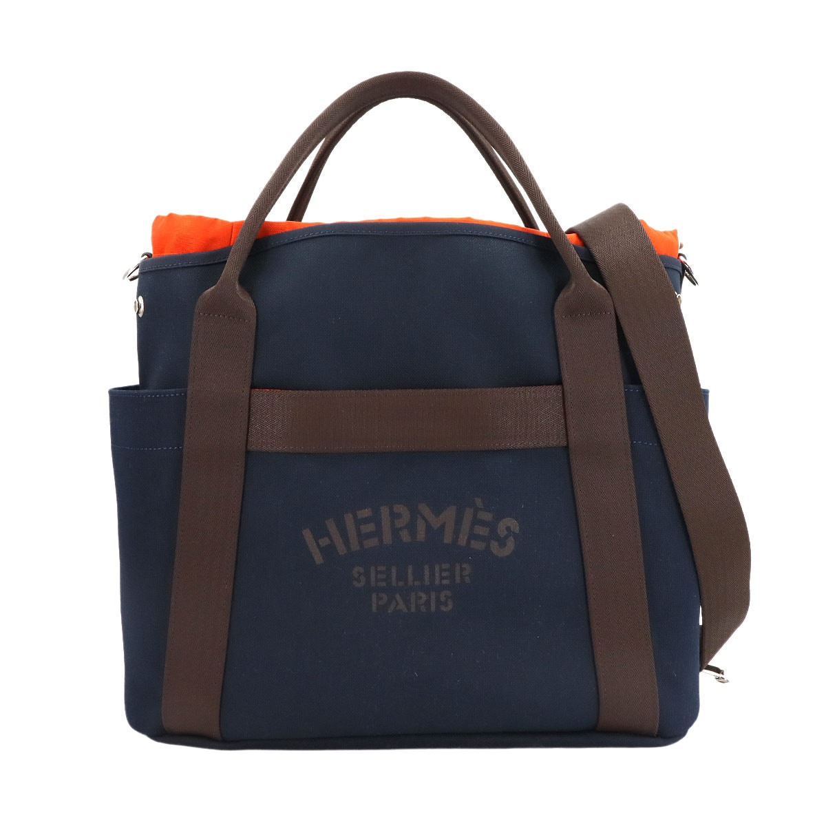 HERMES ケリー 32 ボックスカーフ ブラック ハンド バッグ 外縫い □F