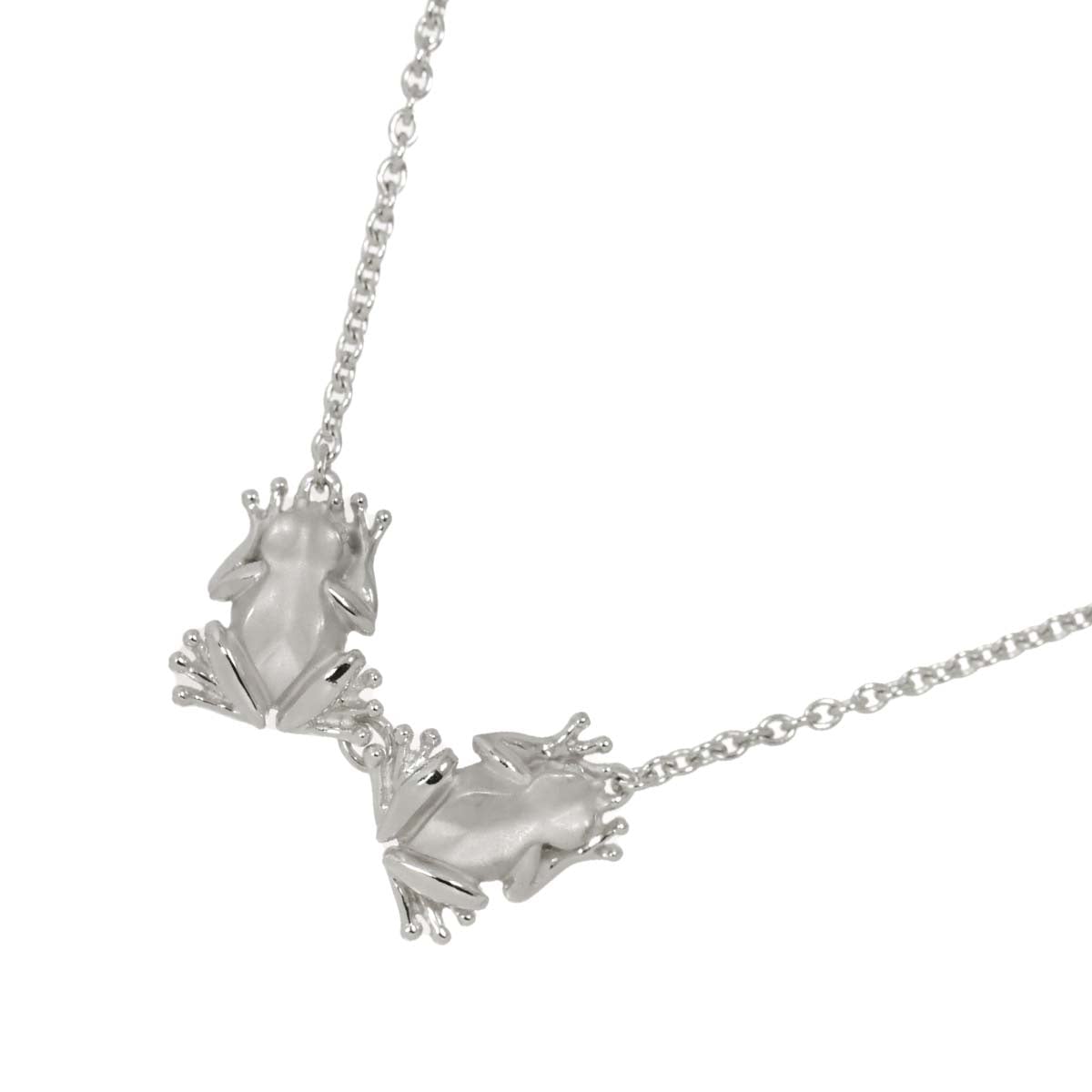 Carrera y Carrera ネックレス 45cm K18 WG ホワイトゴールド 750 カエルモチーフ Necklace カレライカレラ 90302581
