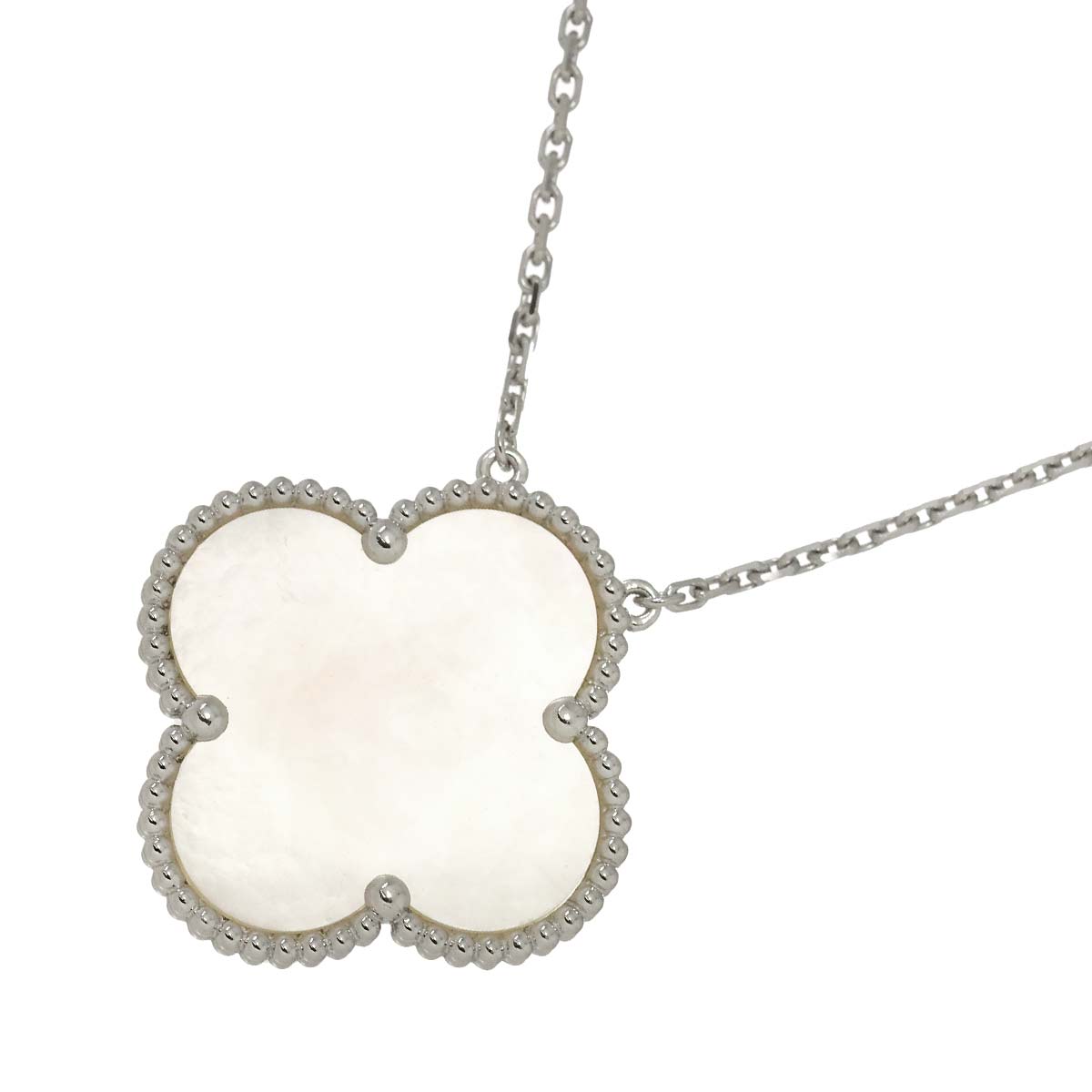 Van Cleef & Arpels マジック アルハンブラ シェル ネックレス 42cm K18 WG 750 Magic Alhambra【証明書付き】ヴァンクリーフ & アーペル 90303698
