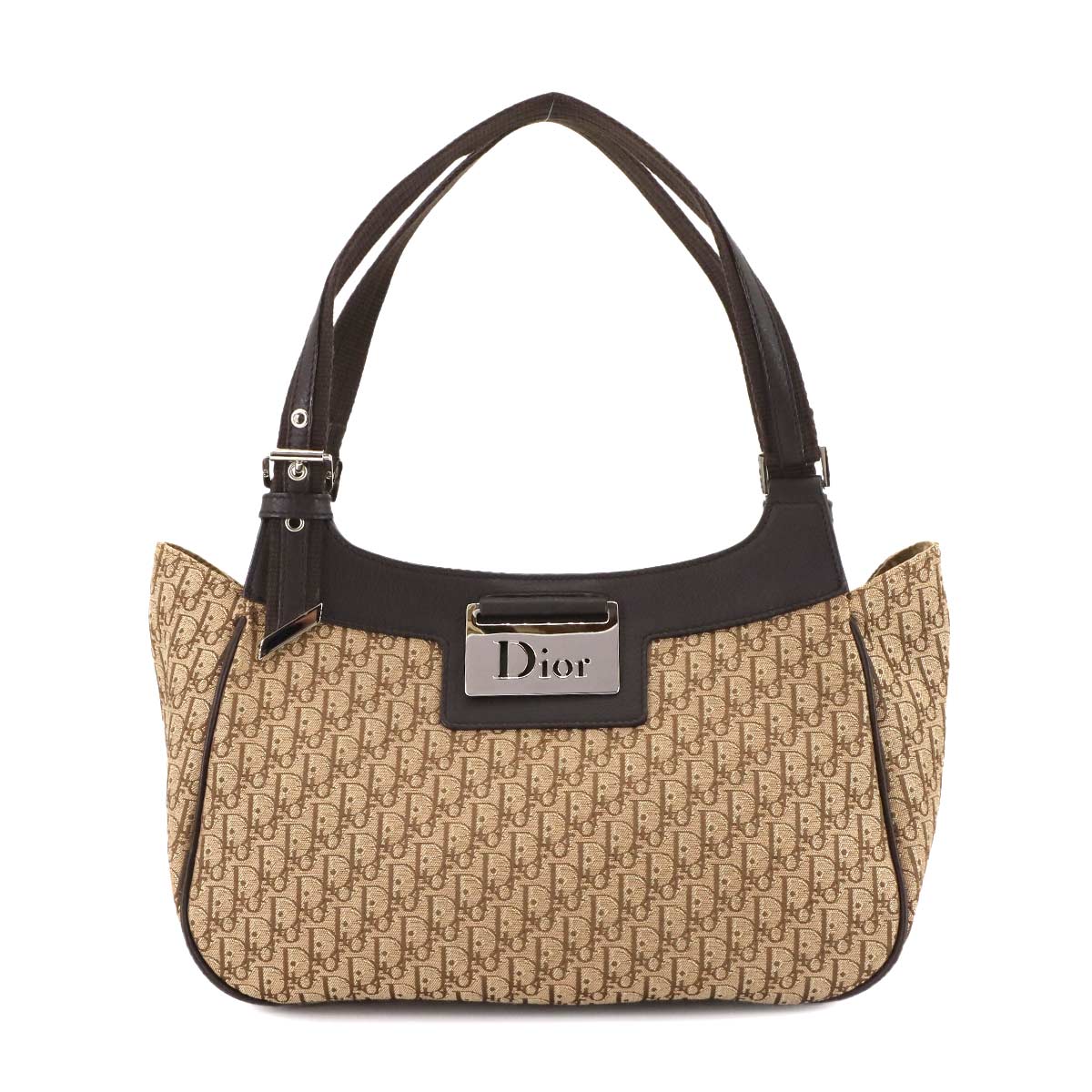 Christian Dior トロッター ストリートシック ディオリッシモ ハンド バッグ キャンバス レザー ブラウン Trotter Bag クリスチャン ディオール 90303849