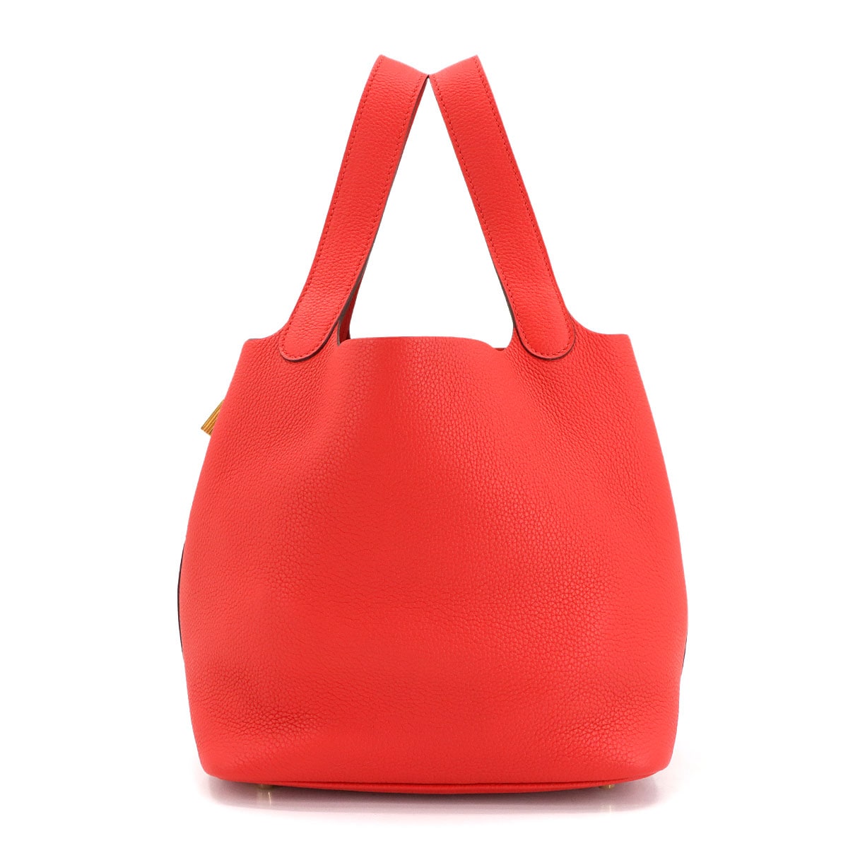 HERMES ピコタンロック 22 MM ハンド バッグ トリヨンモーリス ルージュクー Y刻印 ゴールド 金具 Picotin Lock エルメス 90306149