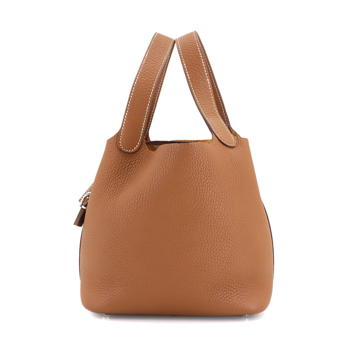 HERMES ピコタンロック PM ハンド バッグ トリヨンクレマンス ゴールド W刻印 シルバー 金具 Picotin Lock PM エルメス 90307061