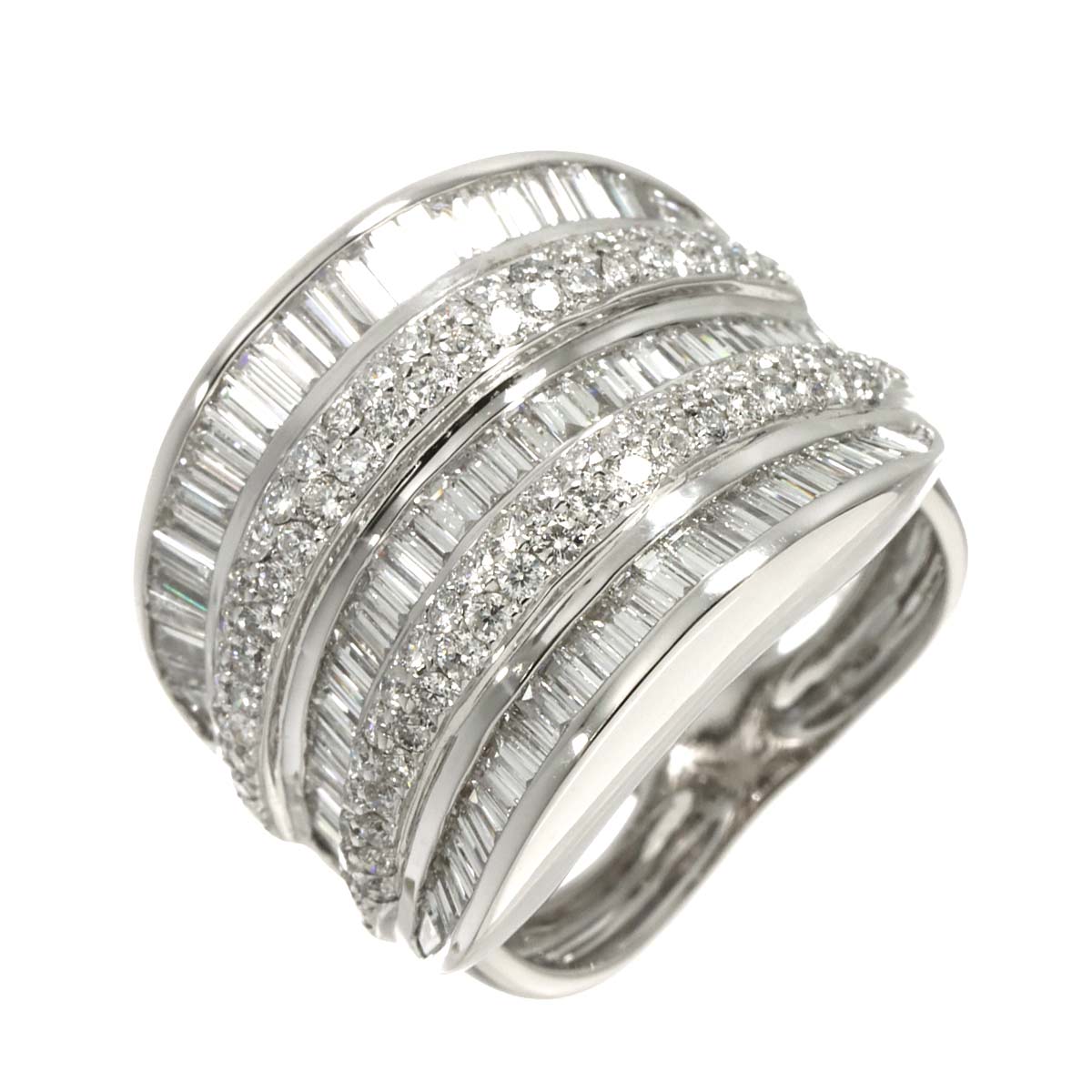 リング 13号 ダイヤ 2.35ct K18 WG ホワイトゴールド 750 指輪 Diamond Ring 90304564