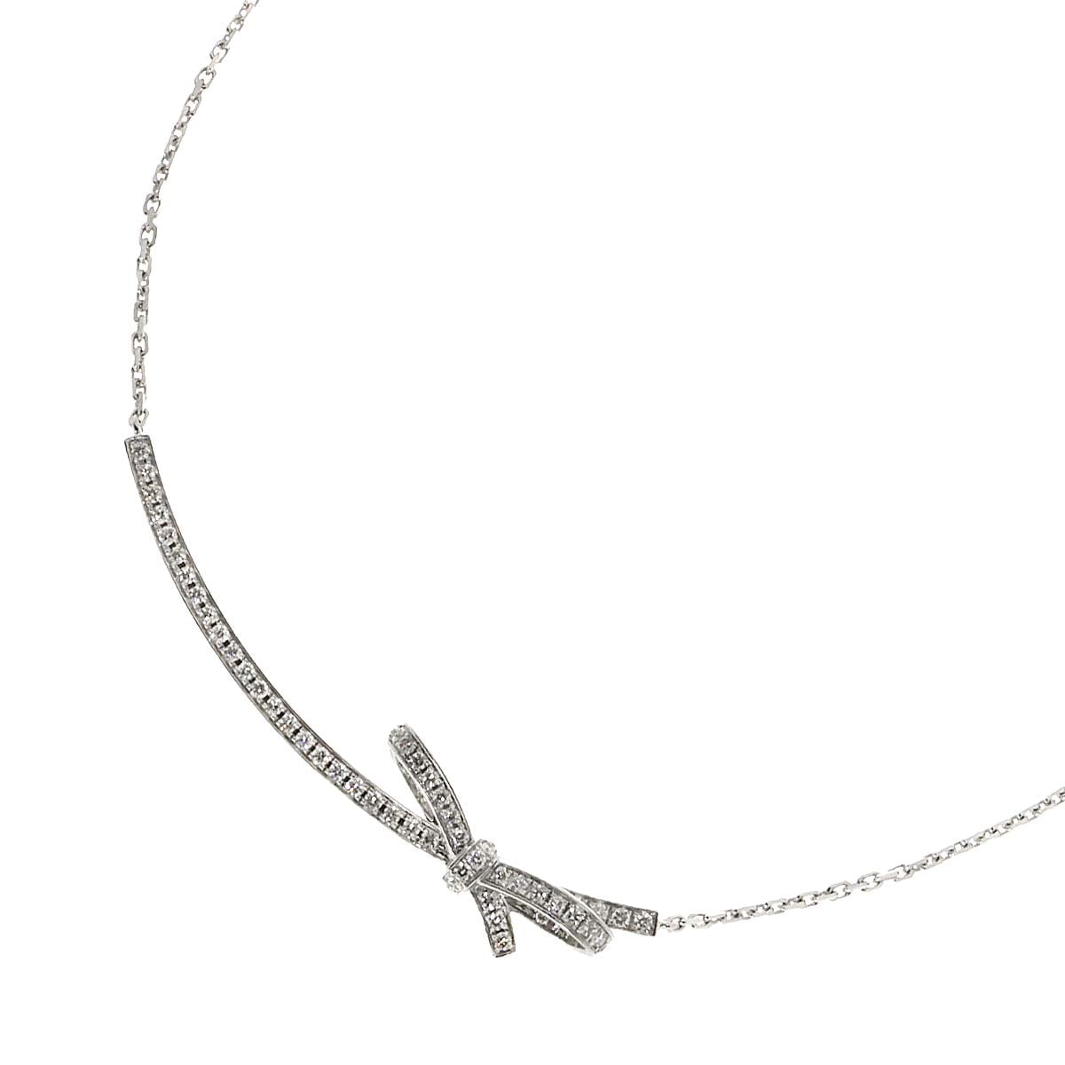 CHANEL リュバン ダイヤ ネックレス 38cm K18 WG ホワイトゴールド 750 Necklace【証明書付き】 シャネル 90303685