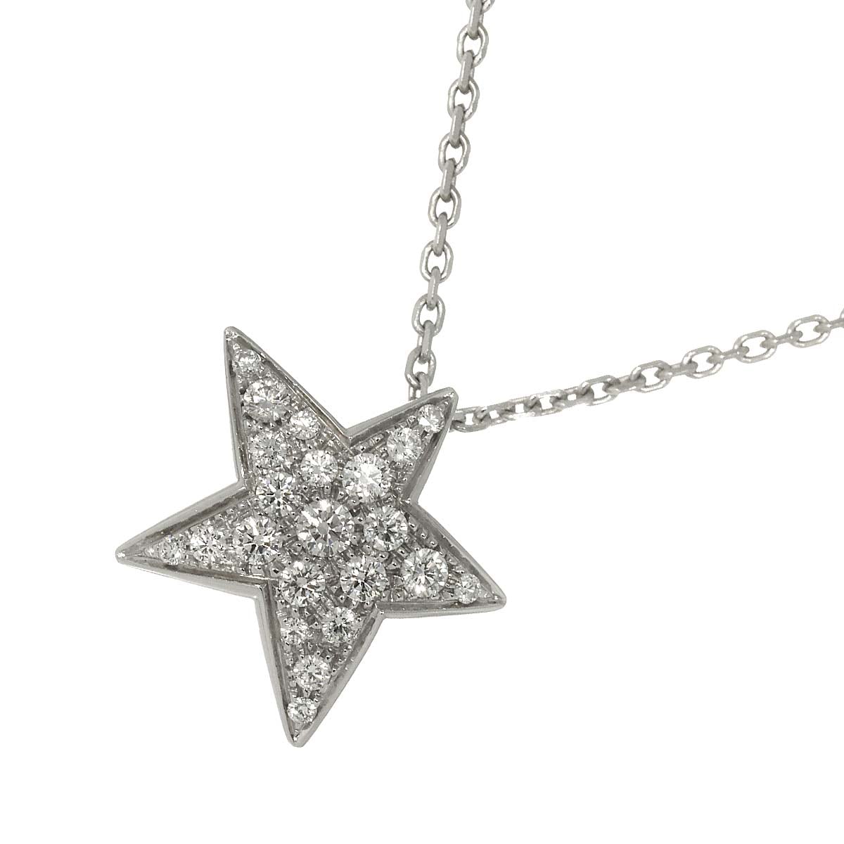 CHANEL コメット ダイヤ ネックレス ラージ LM 41cm K18 WG ホワイトゴールド 750 星 comet Necklace シャネル 90303958