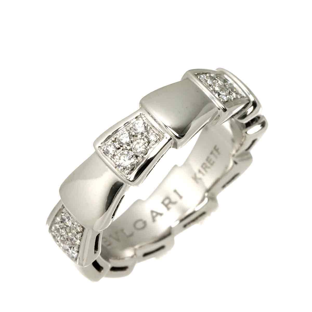 BVLGARI セルペンティ ヴァイパー #52 リング ダイヤ K18 WG ホワイトゴールド 750 指輪 Serpenti Viper Ring【中古】 90304018