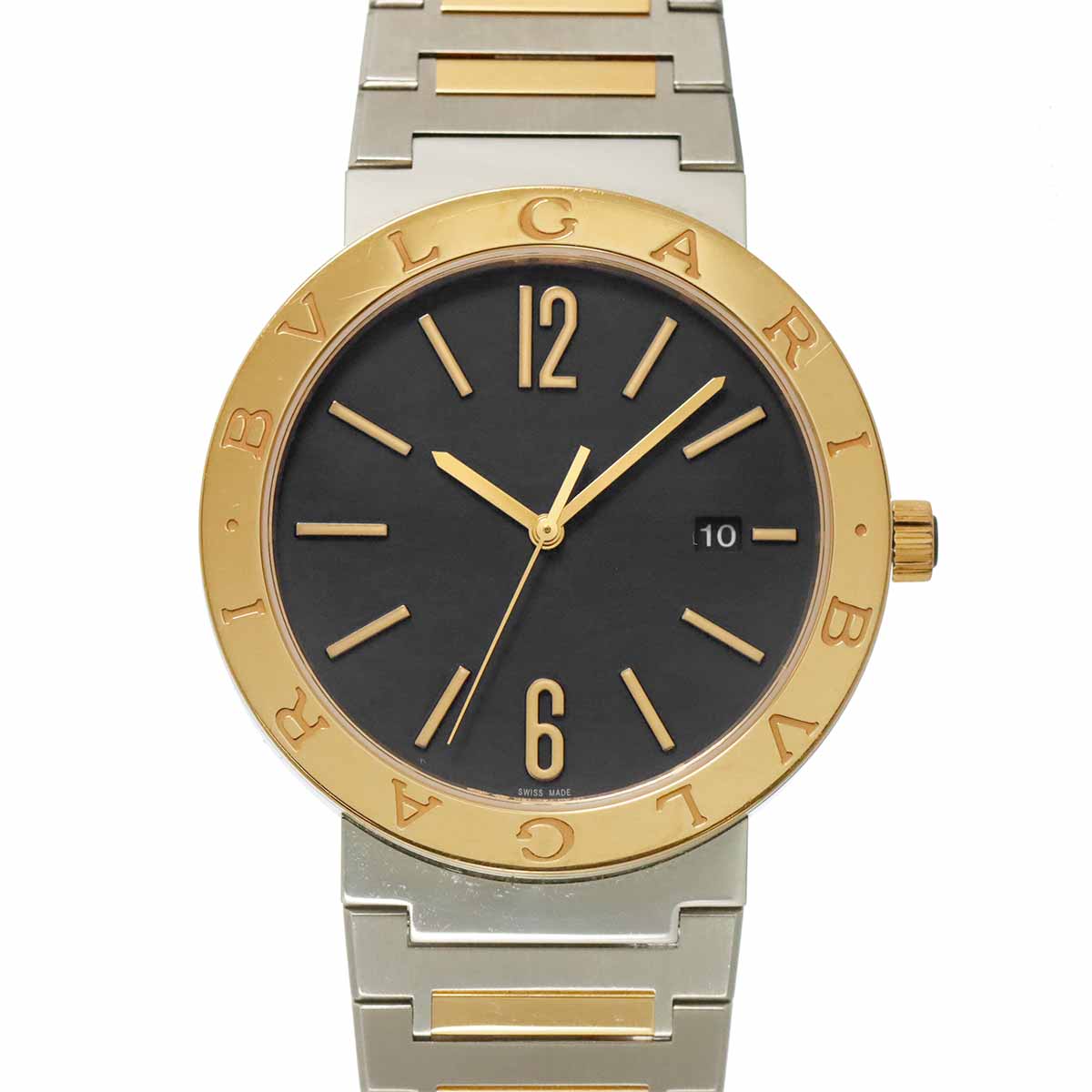 BVLGARI ブルガリブルガリ コンビ BBP41SG メンズ 腕時計 デイト ブラック K18PG オートマ 自動巻き ウォッチ BVLGARIBVLGARI ブルガリ 90305318