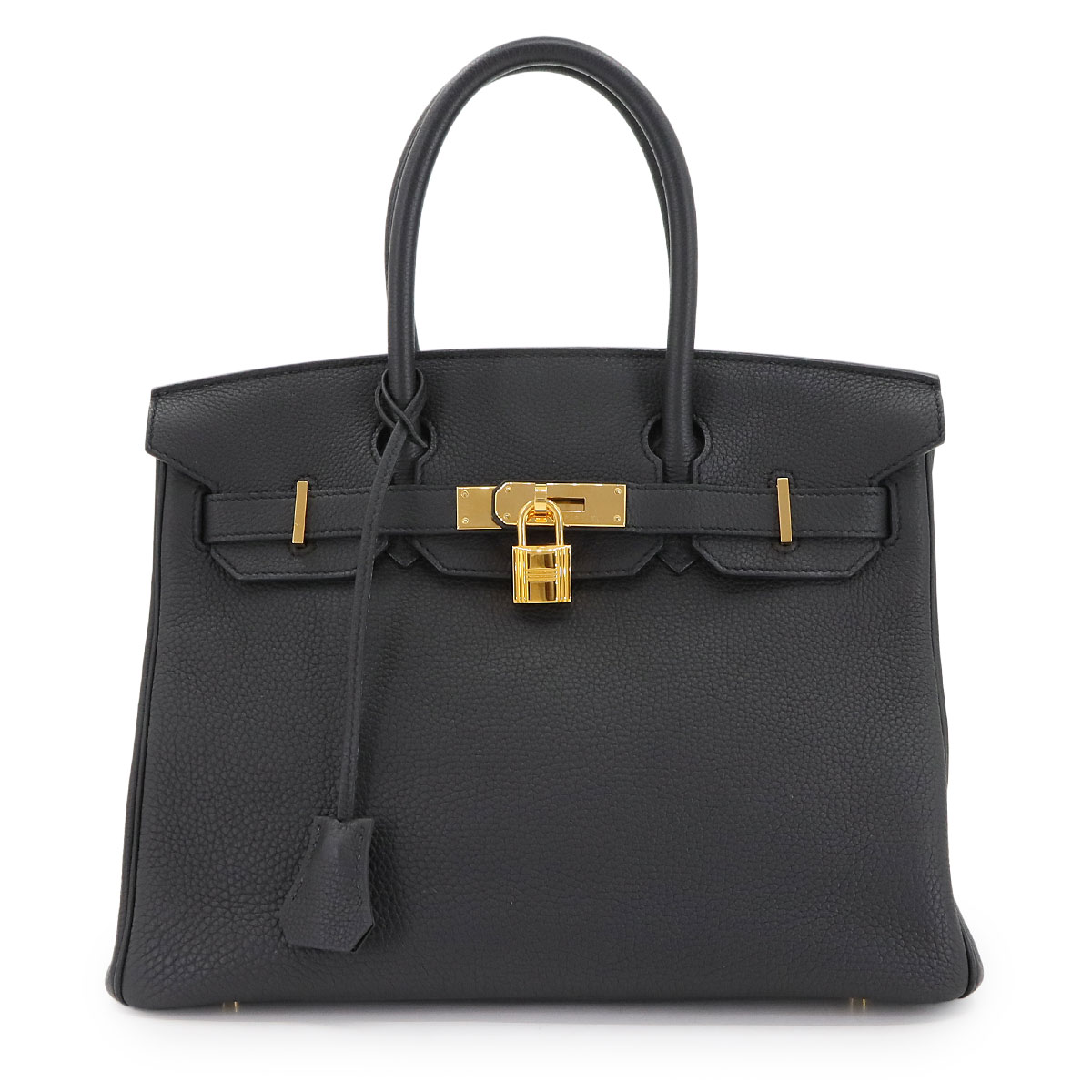 HERMES バーキン30 トゴ ブラック ハンド バッグ C刻印 ゴールド 金具 Birkin 30 エルメス 90306042