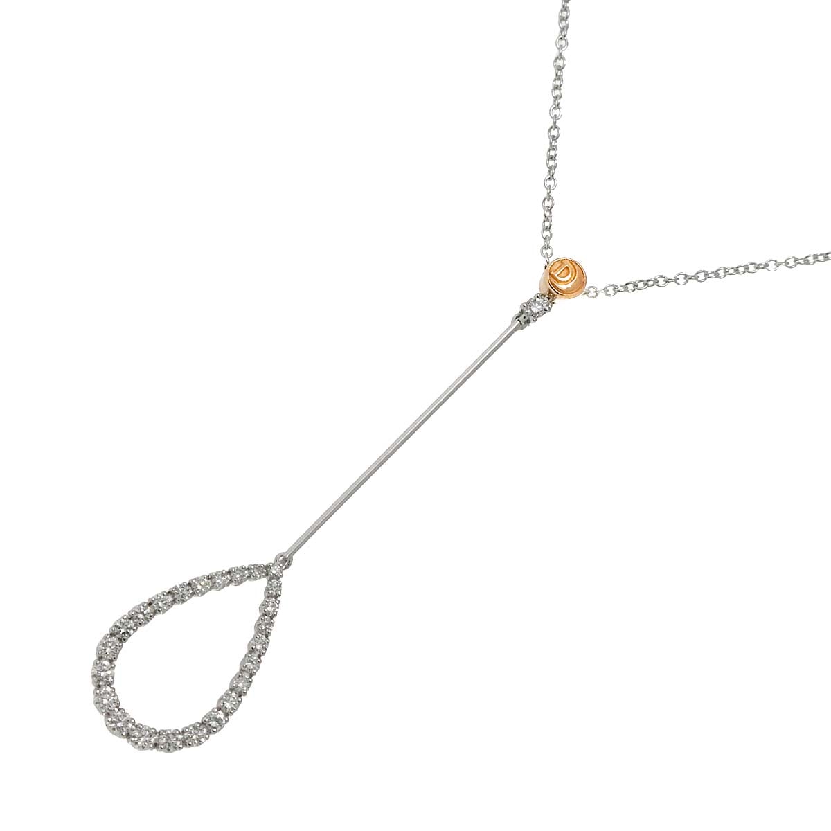 DAMIANI サンセットブルーバード ダイヤ ネックレス 51cm K18 WG PG ホワイト ピンクゴールド 750 Necklace ダミアーニ 90302593