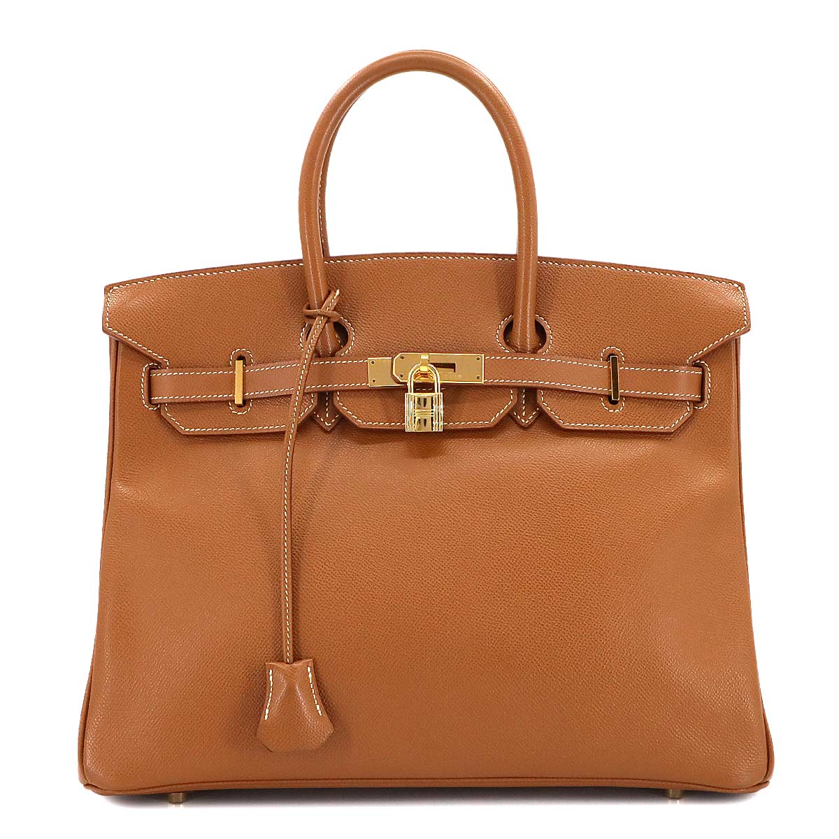 HERMES バーキン35 クシュベル エプソン ゴールド ハンド バッグ □D刻印 ゴールド 金具 Birkin エルメス 90306010