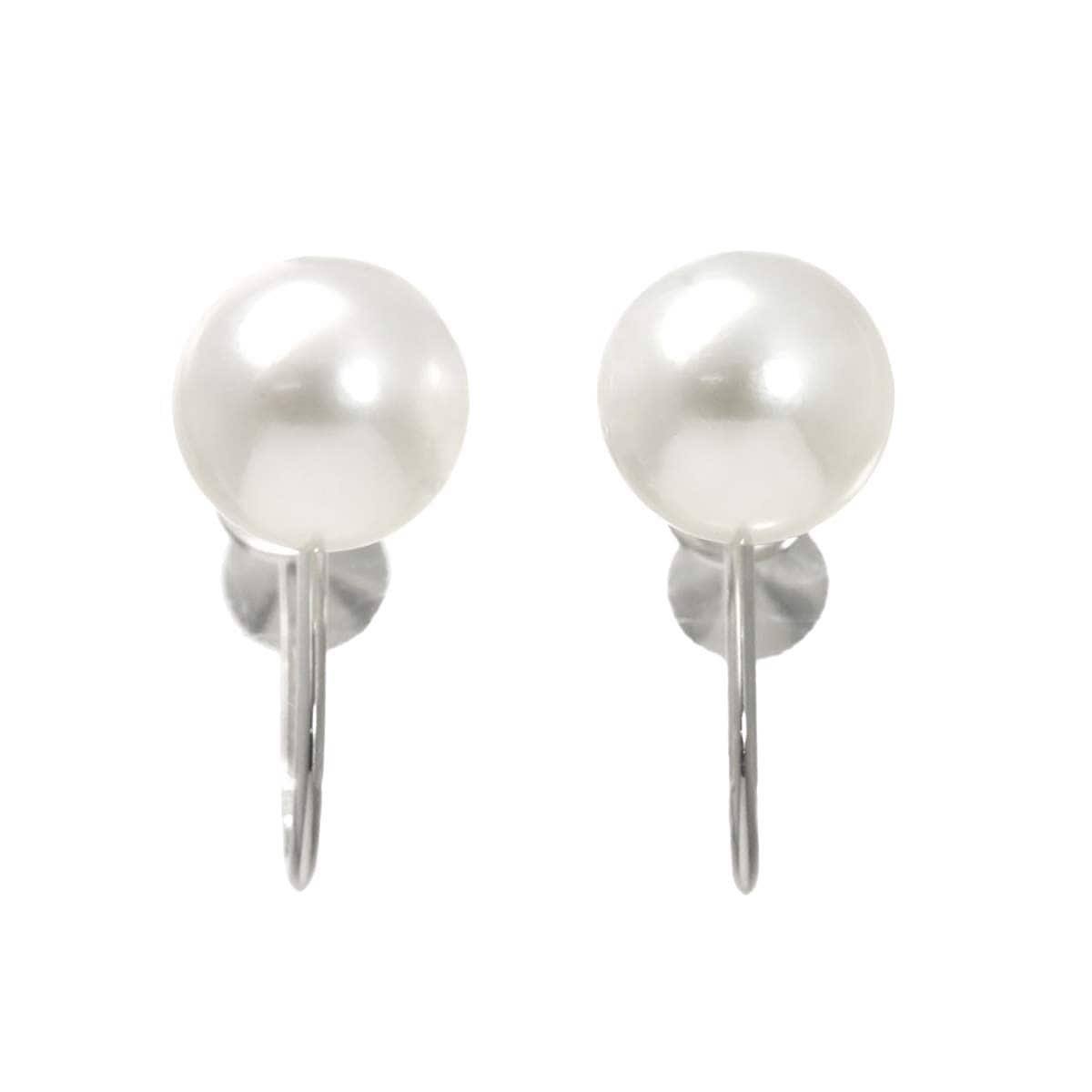 MIKIMOTO アコヤ真珠 7.5mm イヤリング K18 WG ホワイトゴールド 750 パール Akoya Pearl Earrings ミキモト 90303689