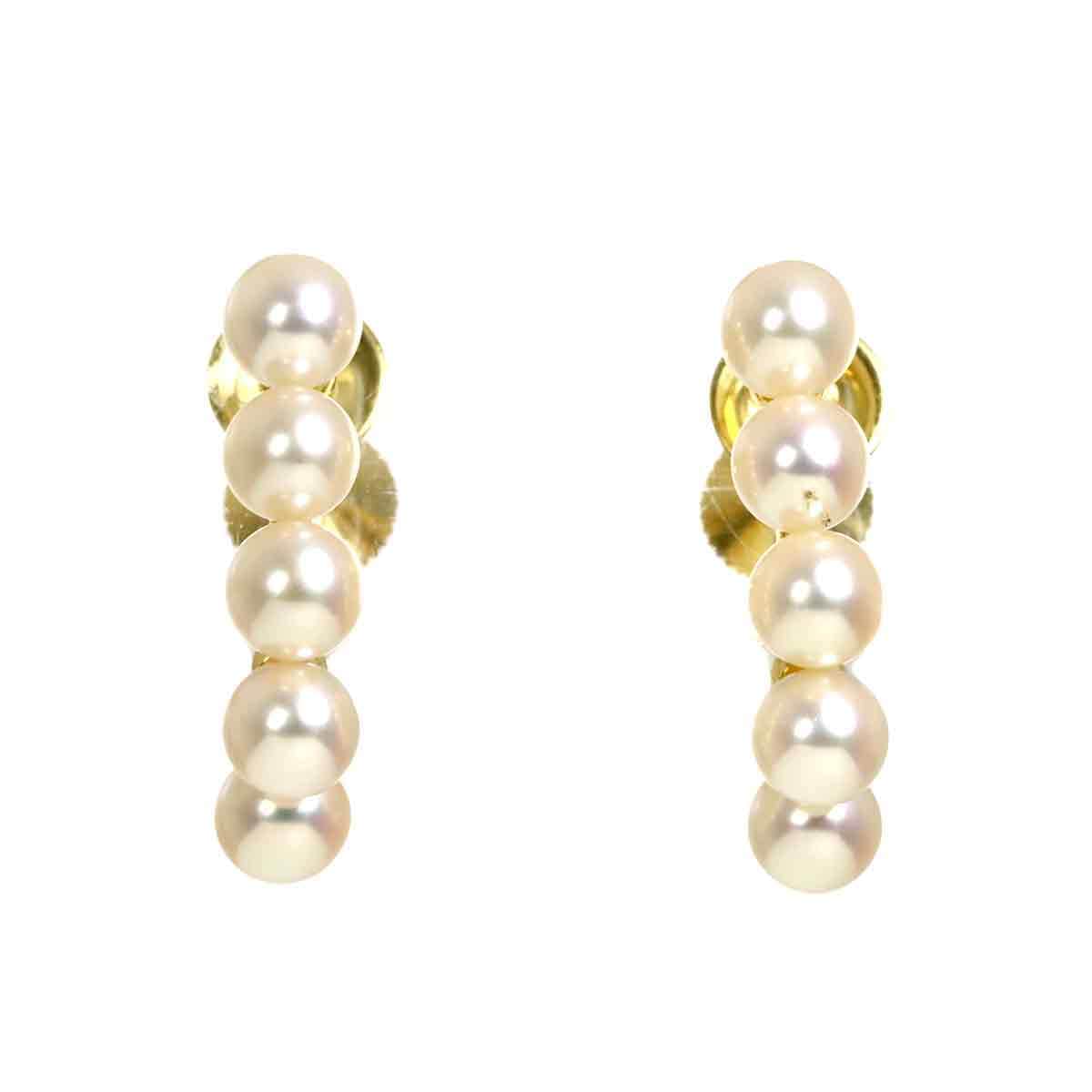 MIKIMOTO ベビーパール 3.7mm イヤリング K18 YG イエローゴールド 750 パール Earrings ミキモト 90303704
