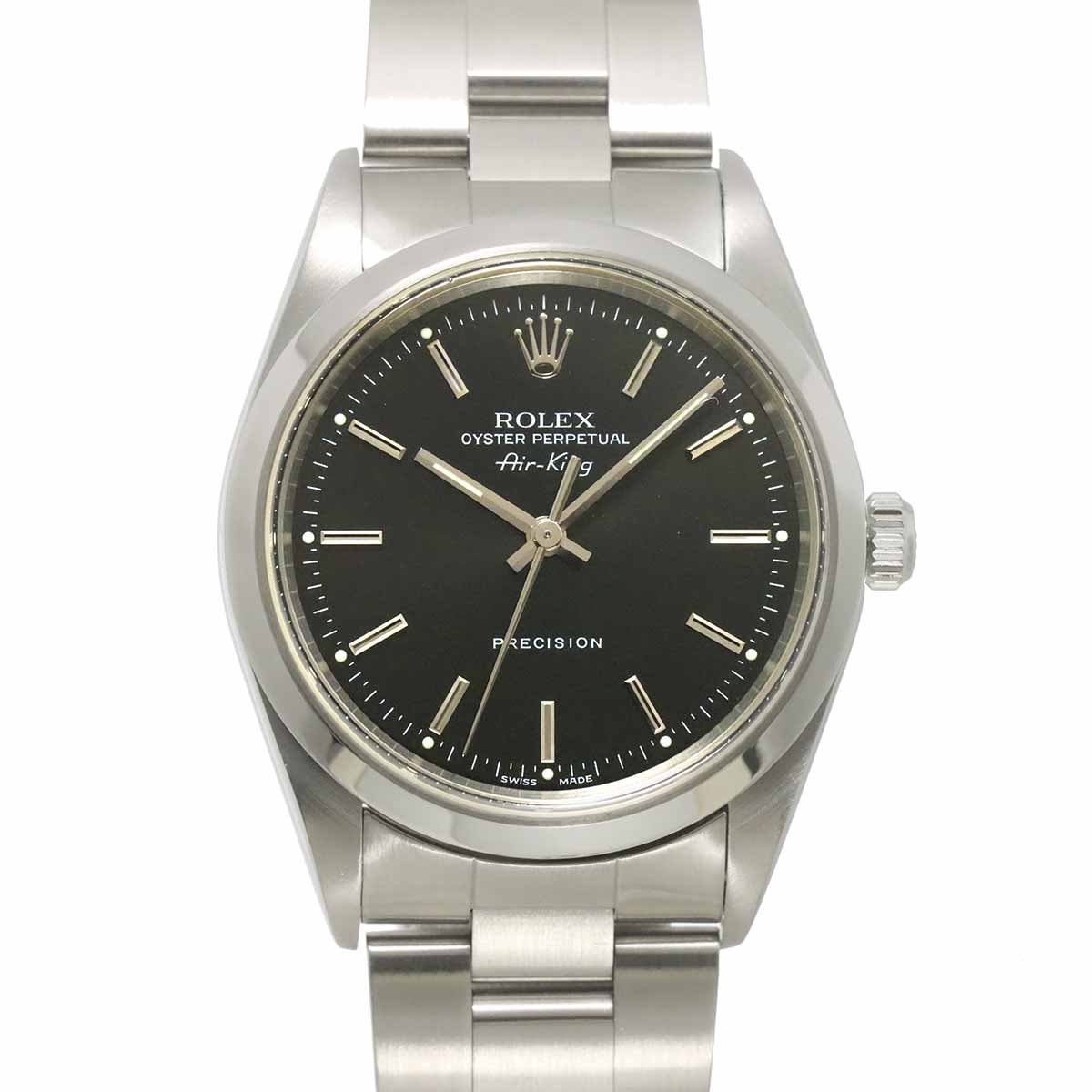 ROLEX エアキング 14000 A番 メンズ 腕時計 ブラック オートマ 自動巻き ウォッチ Air King ロレックス 90302577