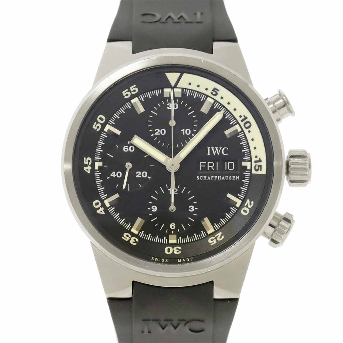 IWC アクアタイマー クロノグラフ IW371933 メンズ 腕時計 デイデイト ブラック オートマ 自動巻き インターナショナル ウォッチ カンパニー 90304923