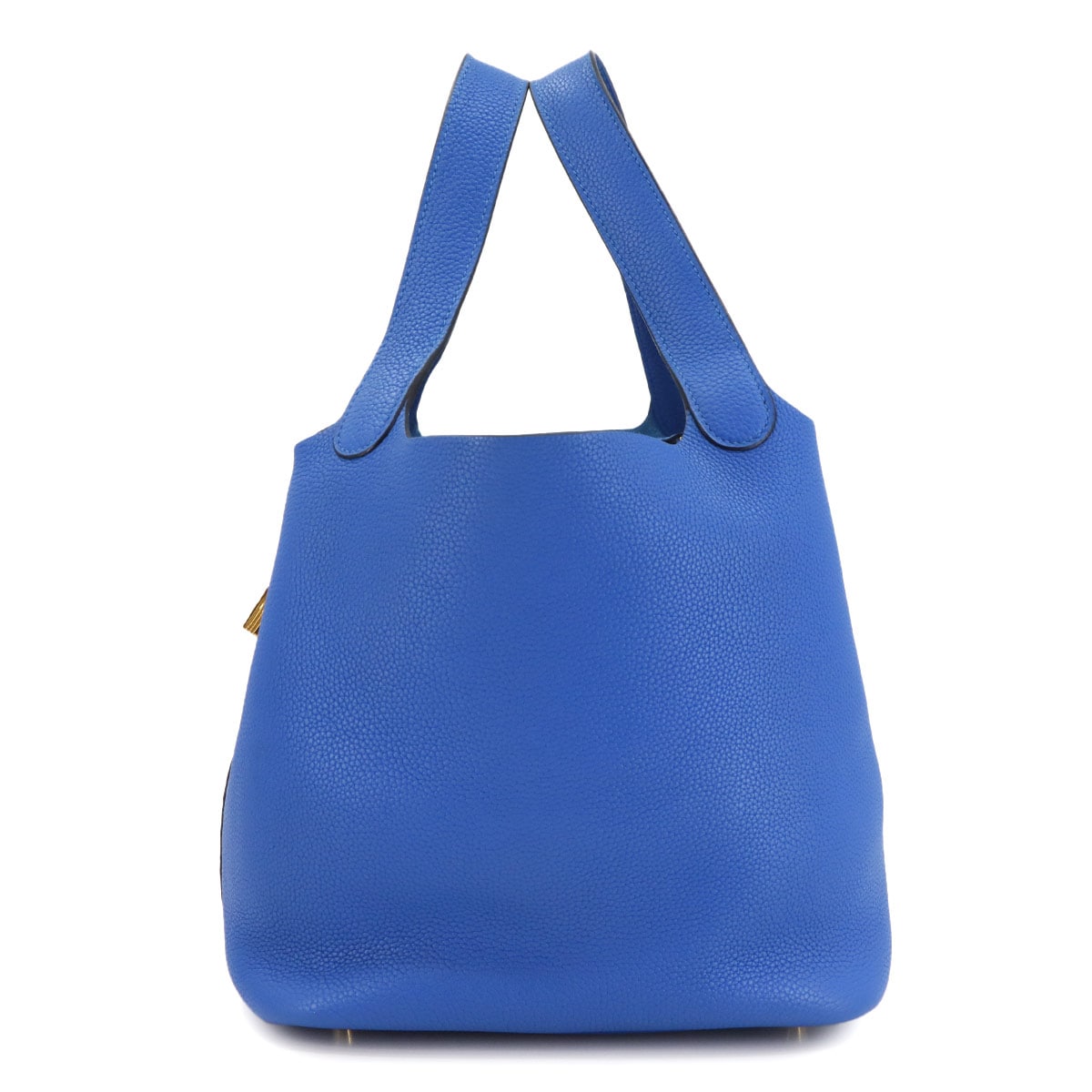 HERMES ピコタンロック 22 MM ハンド バッグ トリヨンモーリス ブルーフランス D刻印 ゴールド 金具 Picotin Lock エルメス 90306266