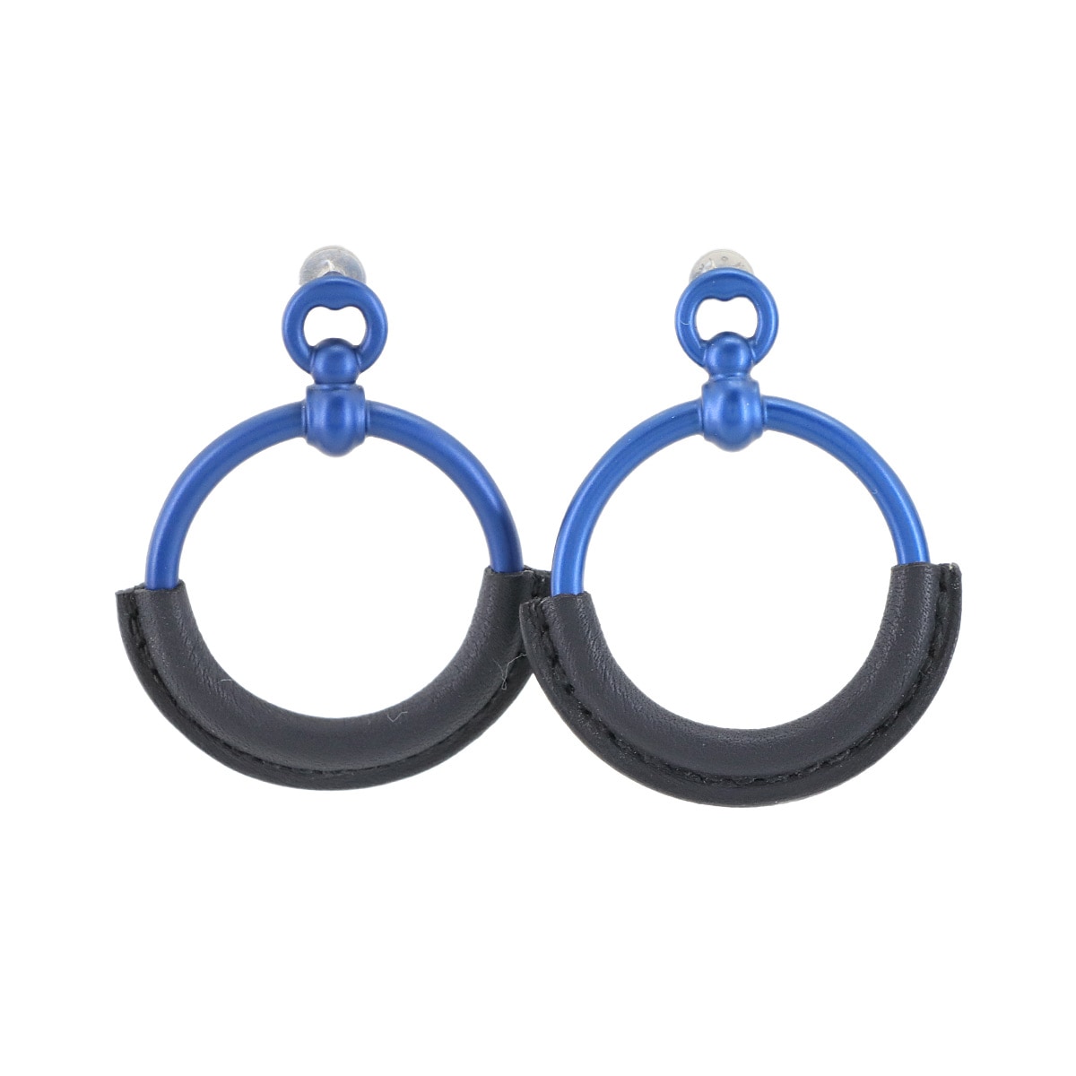 HERMES ループ PM ピアス スイフト ブルーインディゴ アクセサリー アルミニウム Loop Earrings エルメス 90306439