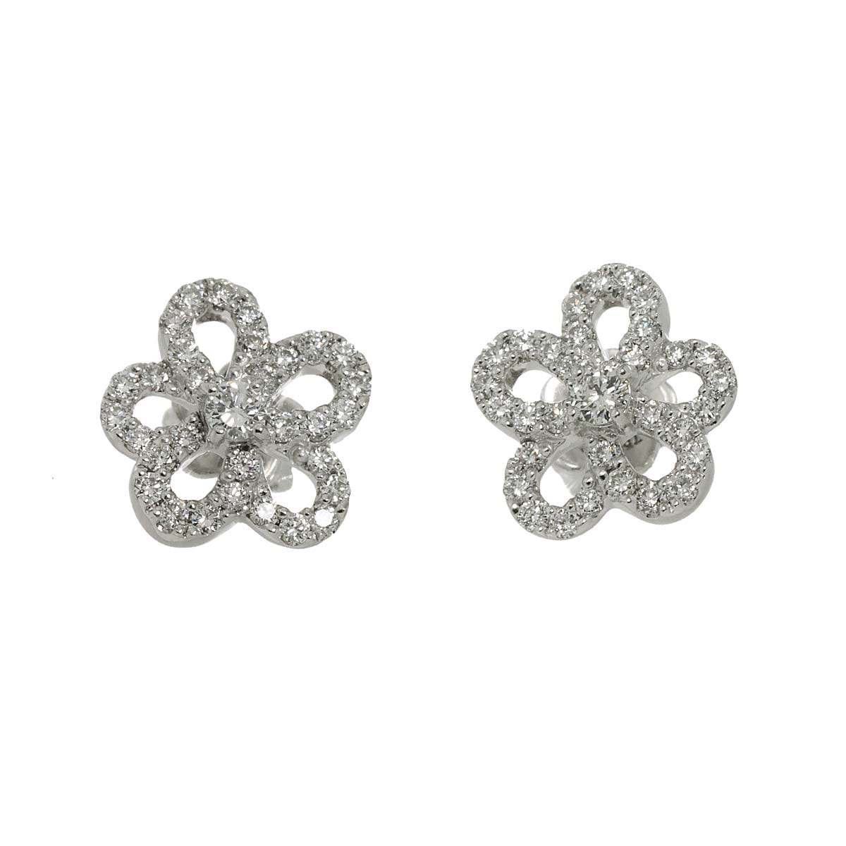 Ponte Vecchio ダイヤ 0.22ct/0.22ct ピアス K18 WG ホワイトゴールド 750 Earrings Pierced ポンテヴェキオ 90303983