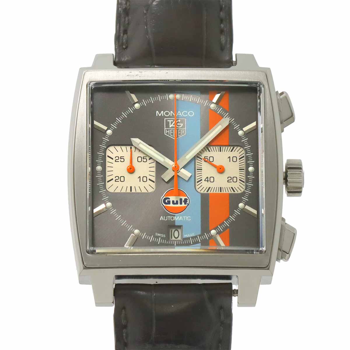 TAG Heuer モナコ ヴィンテージ ガルフ CAW2113 世界限定2500本 クロノグラフ メンズ 腕時計 デイト グレー 自動巻き Monaco タグホイヤー 90301998