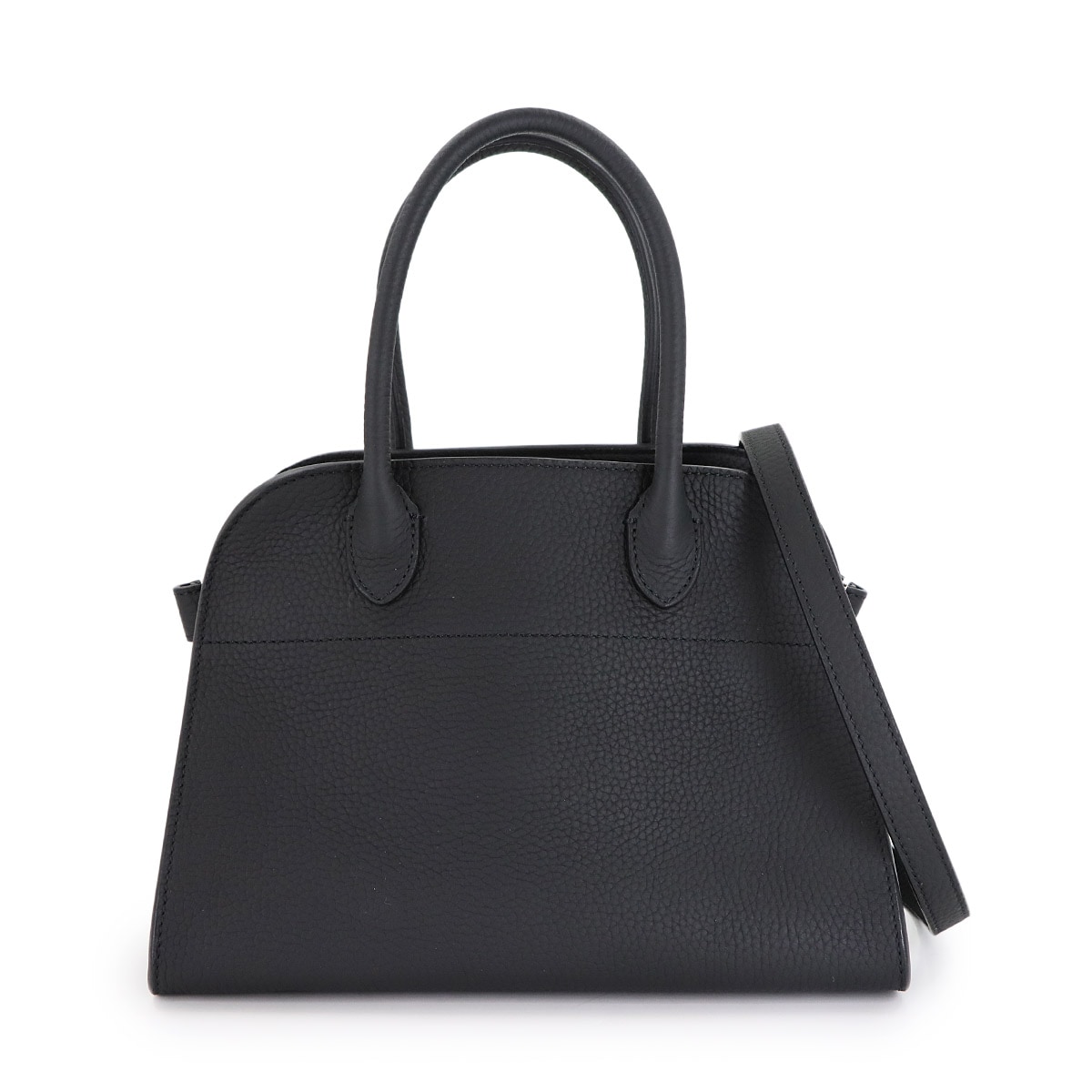 THE ROW マルゴー 10 2way ハンド ショルダー バッグ レザー ブラック シルバー 金具 W1190L133 Margaux 10 ザ ロウ 90302878