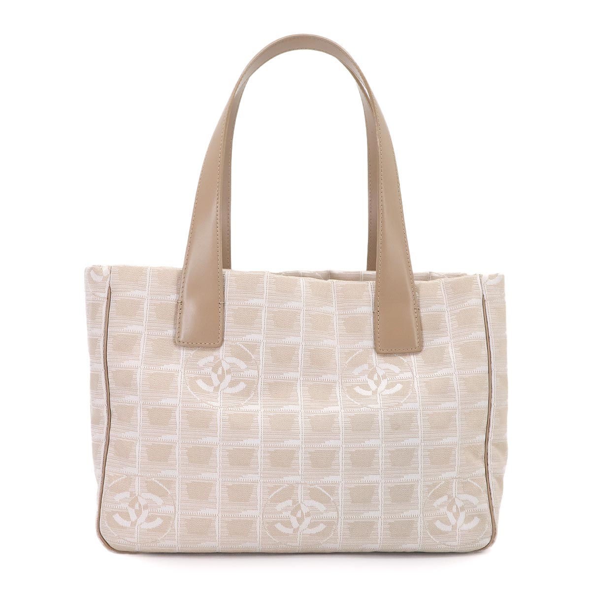 CHANEL ニュートラベルライン トート PM バッグ ナイロンジャガード レザー ベージュ A20457 New Travel Line Tote PM シャネル 90306443