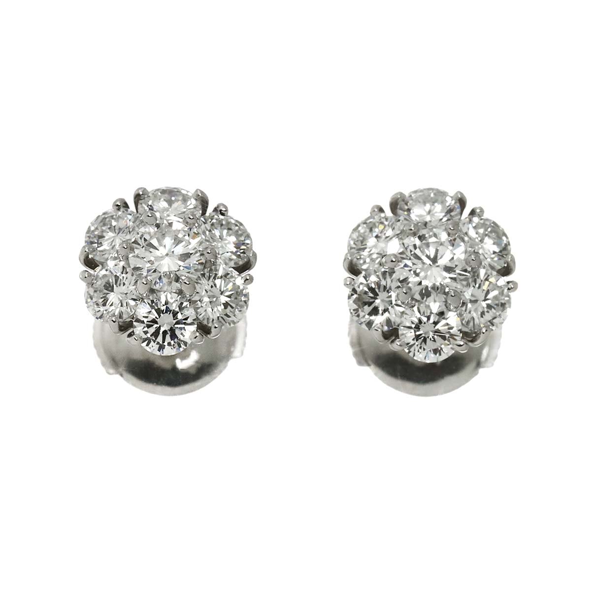 Van Cleef & Arpels フルーレット ダイヤ ピアス K18 WG ホワイトゴールド 750 花 Earring Pierced ヴァンクリーフ & アーペル 90302798