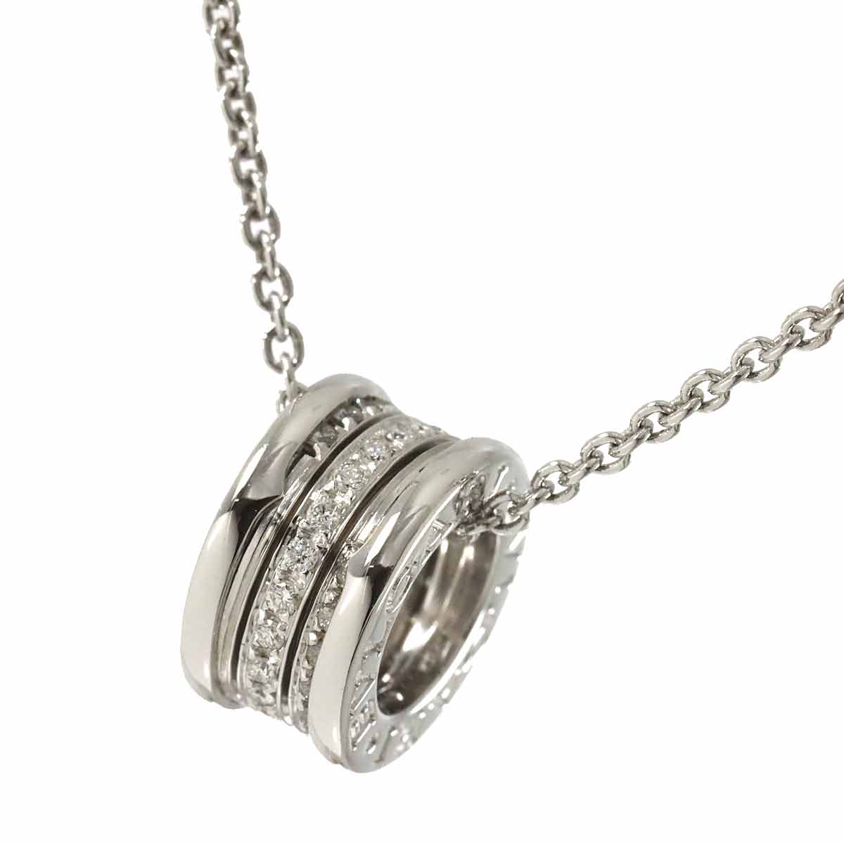 BVLGARI ビーゼロワン パヴェ ダイヤ ネックレス 40cm K18 WG ホワイトゴールド 750 B-ZERO1 Diamond Necklace ブルガリ 90303452