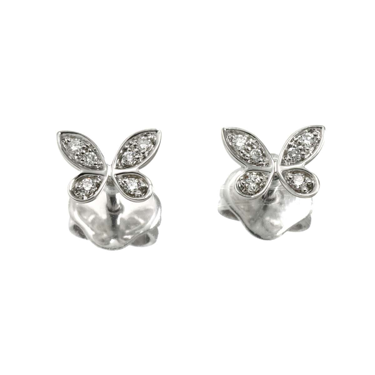 GRAFF パヴェ バタフライ ダイヤ プティ スタッド ピアス K18 WG ホワイトゴールド 750 Butterfly Earrings Pierced【証明書付き】グラフ 90304336