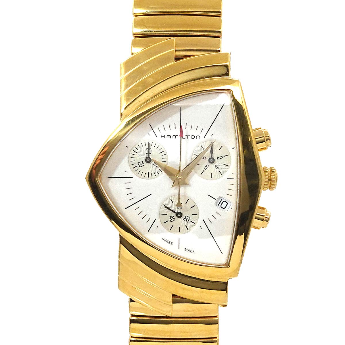 HAMILTON ベンチュラ クロノグラフ H244220 メンズ 腕時計 デイト シルバー クォーツ ウォッチ Ventura ハミルトン 90307623