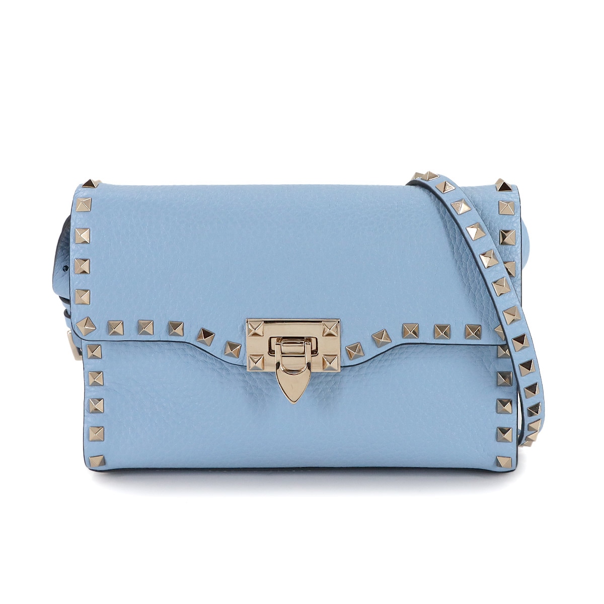 VALENTINO GARAVANI ロックスタッズ スモール ショルダー バッグ レザー ブルー 7W2B0181VSF Rockstuds Shoulder Bag ヴァレンティノ ガラヴァーニ 90306111