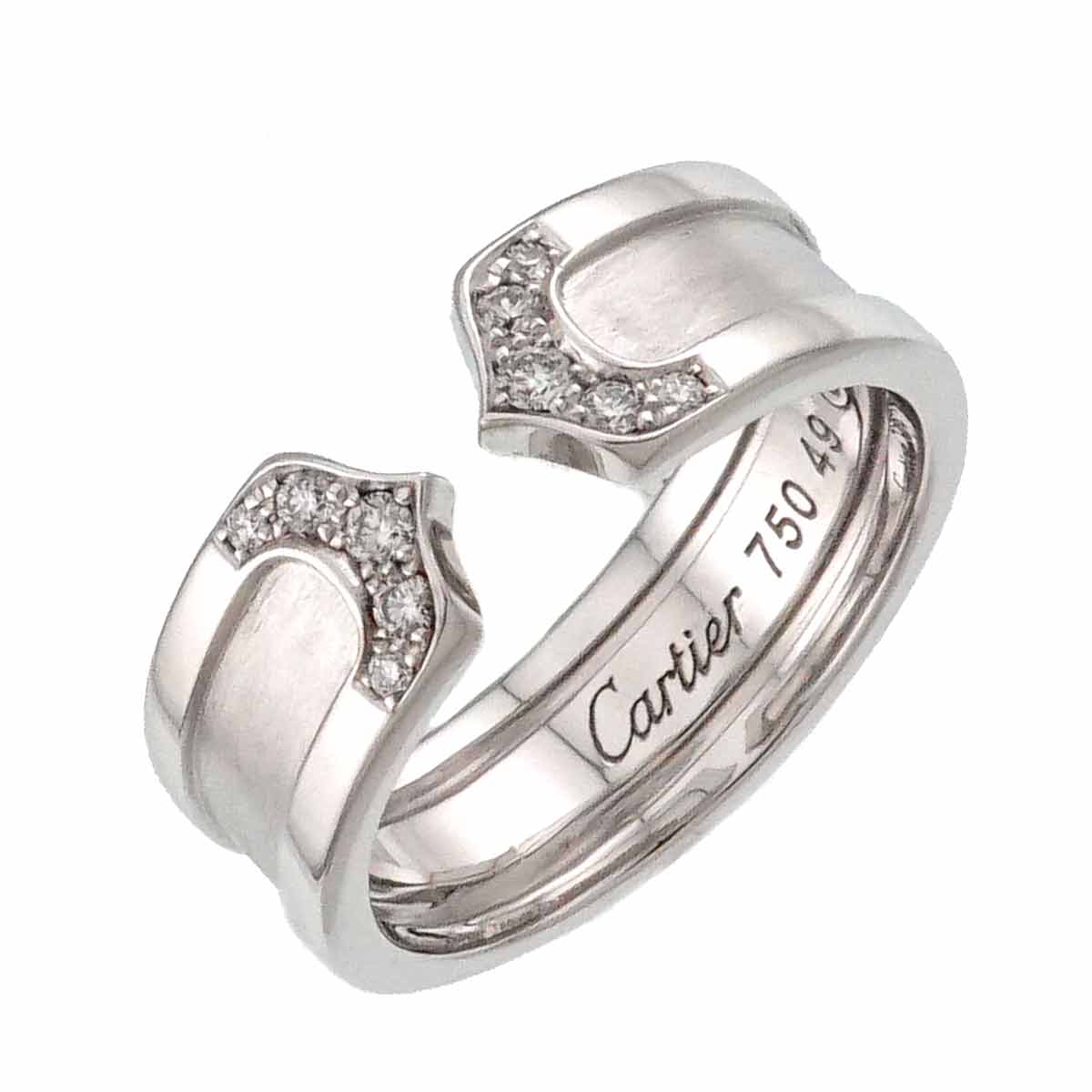 Cartier クラッシュ ドゥ #54 リング MM K18 WG ホワイトゴールド 750