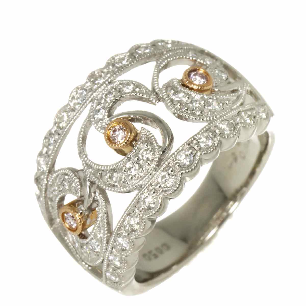 Queen 11号 リング ダイヤ 0.50ct Pt プラチナ K18 PG ピンクゴールド 750 指輪 Diamond Ring クィーン 90305358